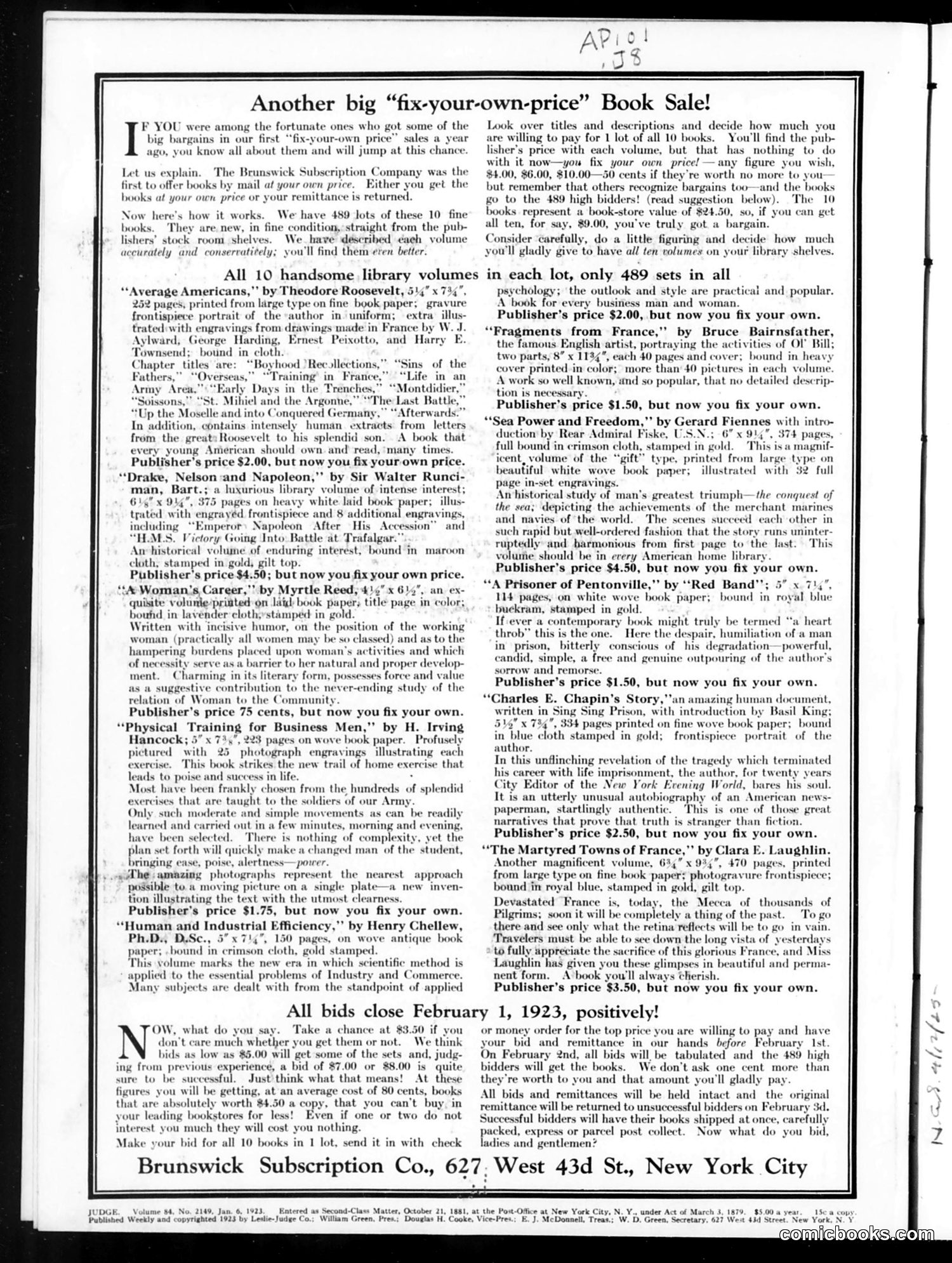 Judge — January 6, 1923 — page 2: Judge, 1923-01-06