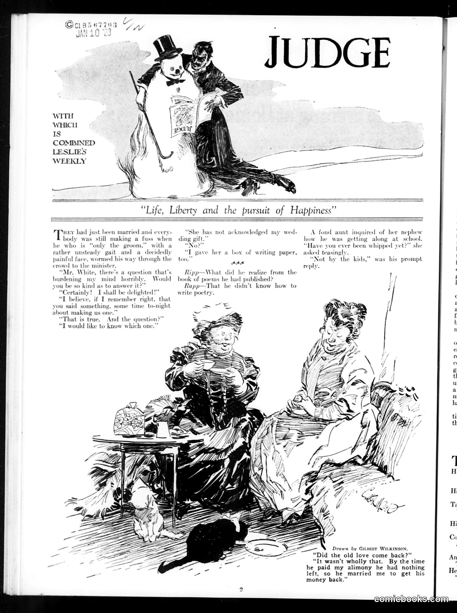 Judge — January 13, 1923 — page 4: Judge, 1923-01-13