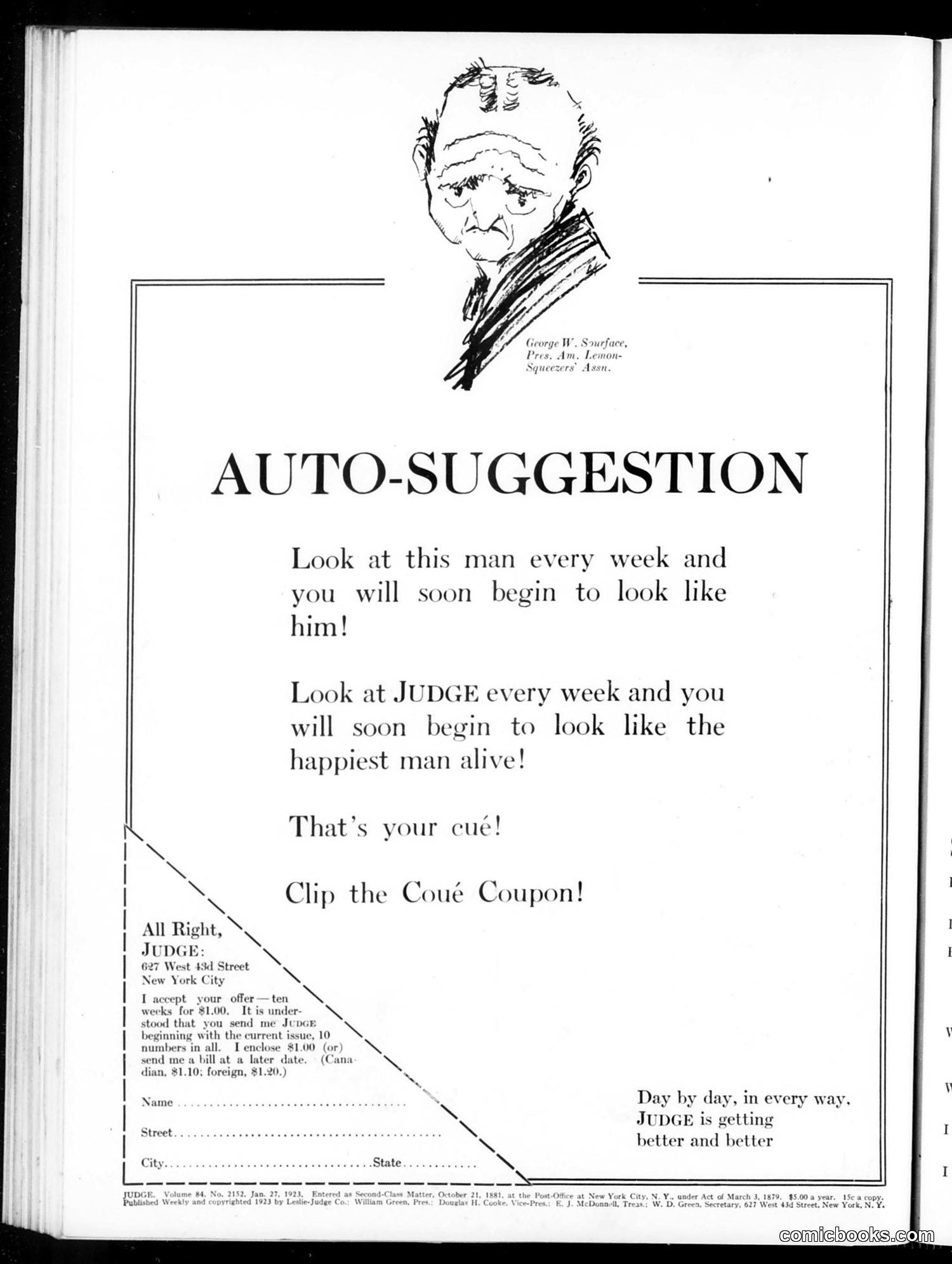 Judge — January 27, 1923 — page 2: Judge, 1923-01-27