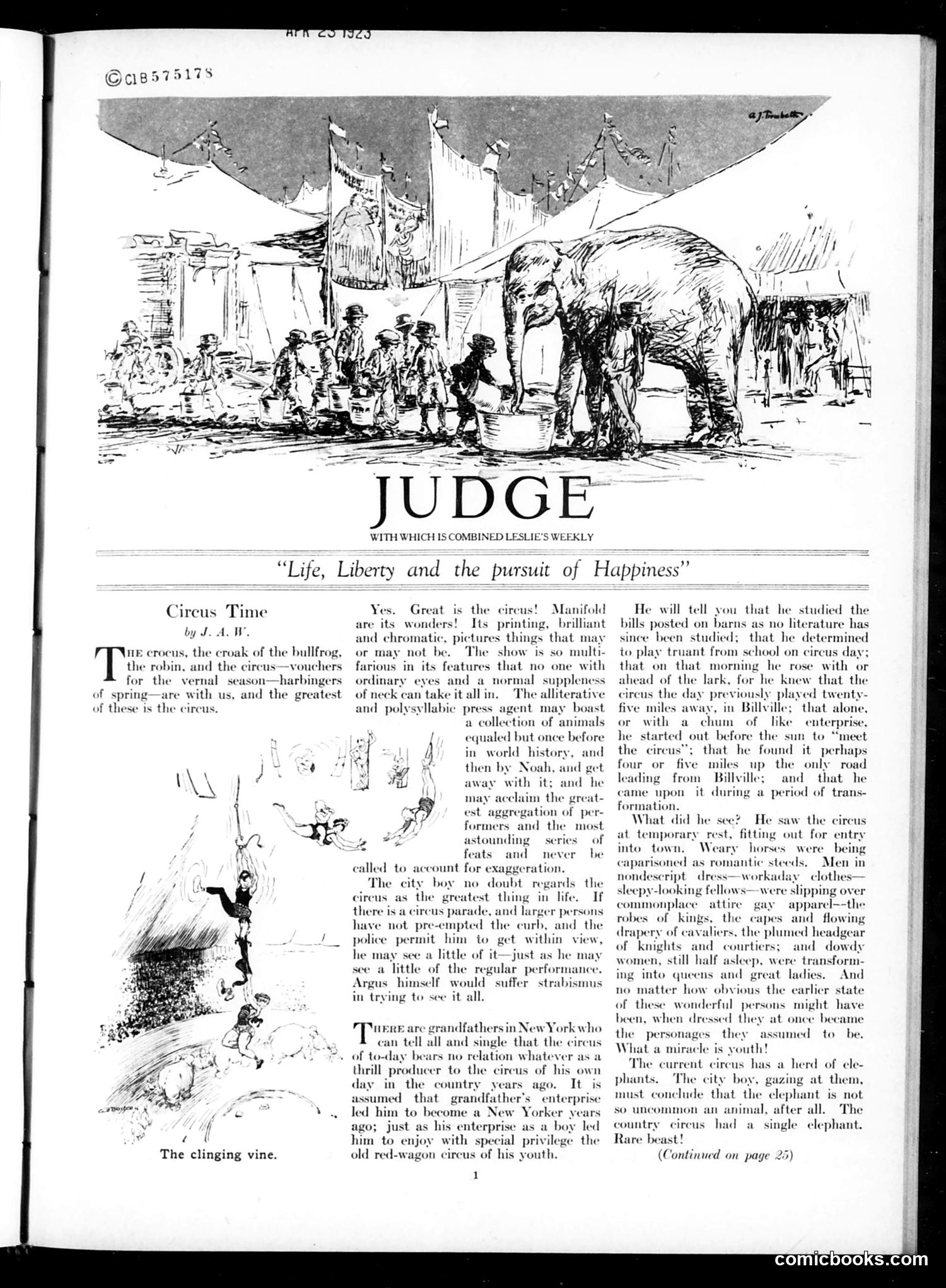 Judge — April 21, 1923 — page 3: Judge, 1923-04-21