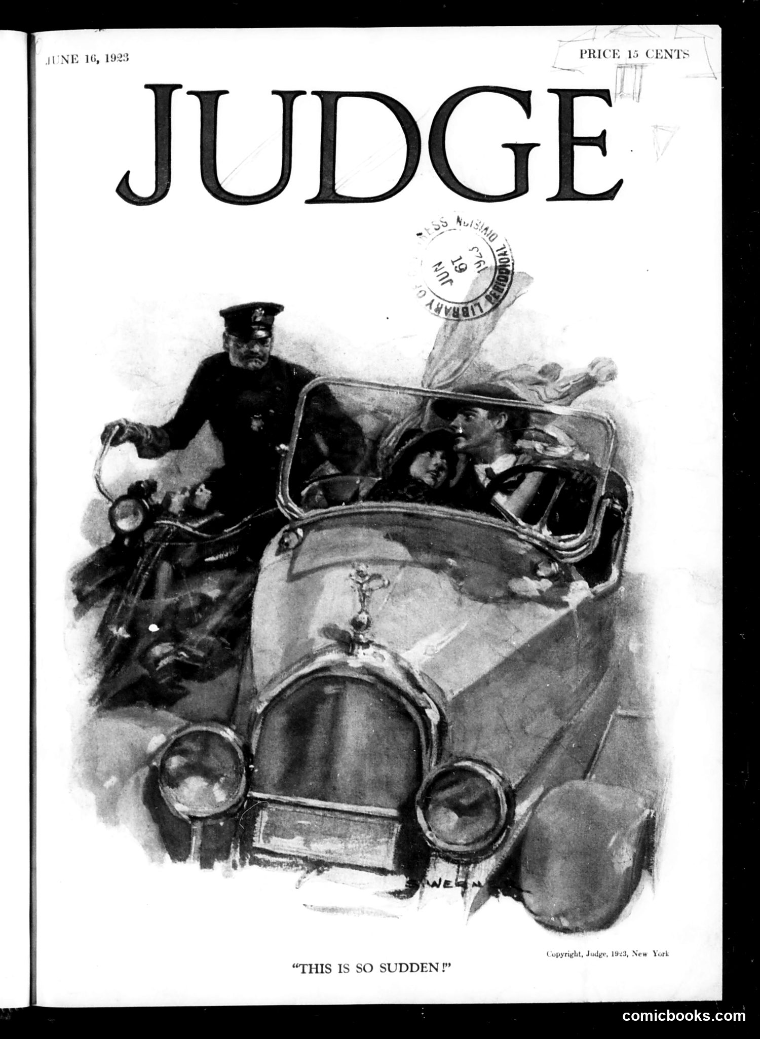 Judge — June 16, 1923 — page 1: Judge, 1923-06-16