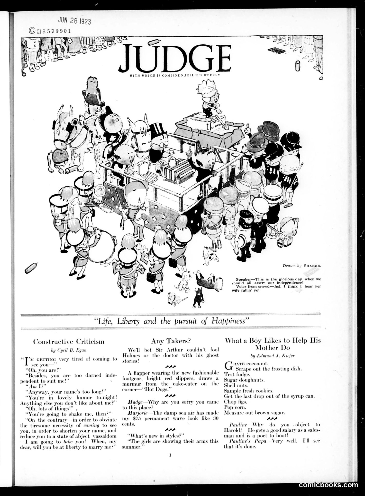 Judge — June 30, 1923 — page 3: Judge, 1923-06-30