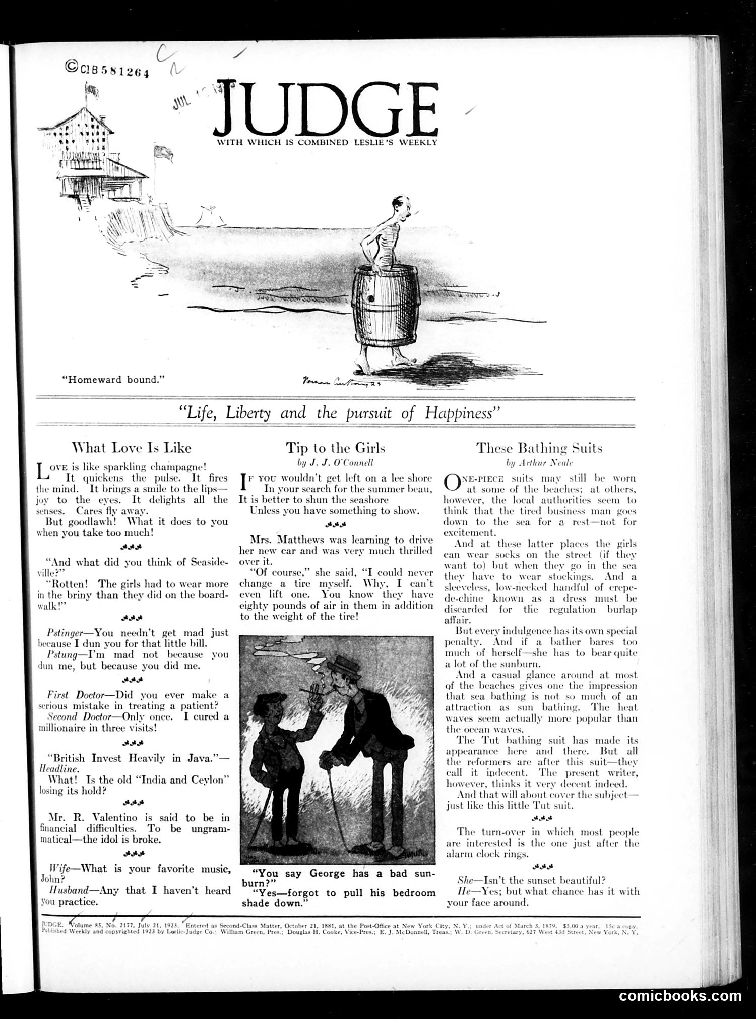 Judge — July 21, 1923 — page 3: Judge, 1923-07-21
