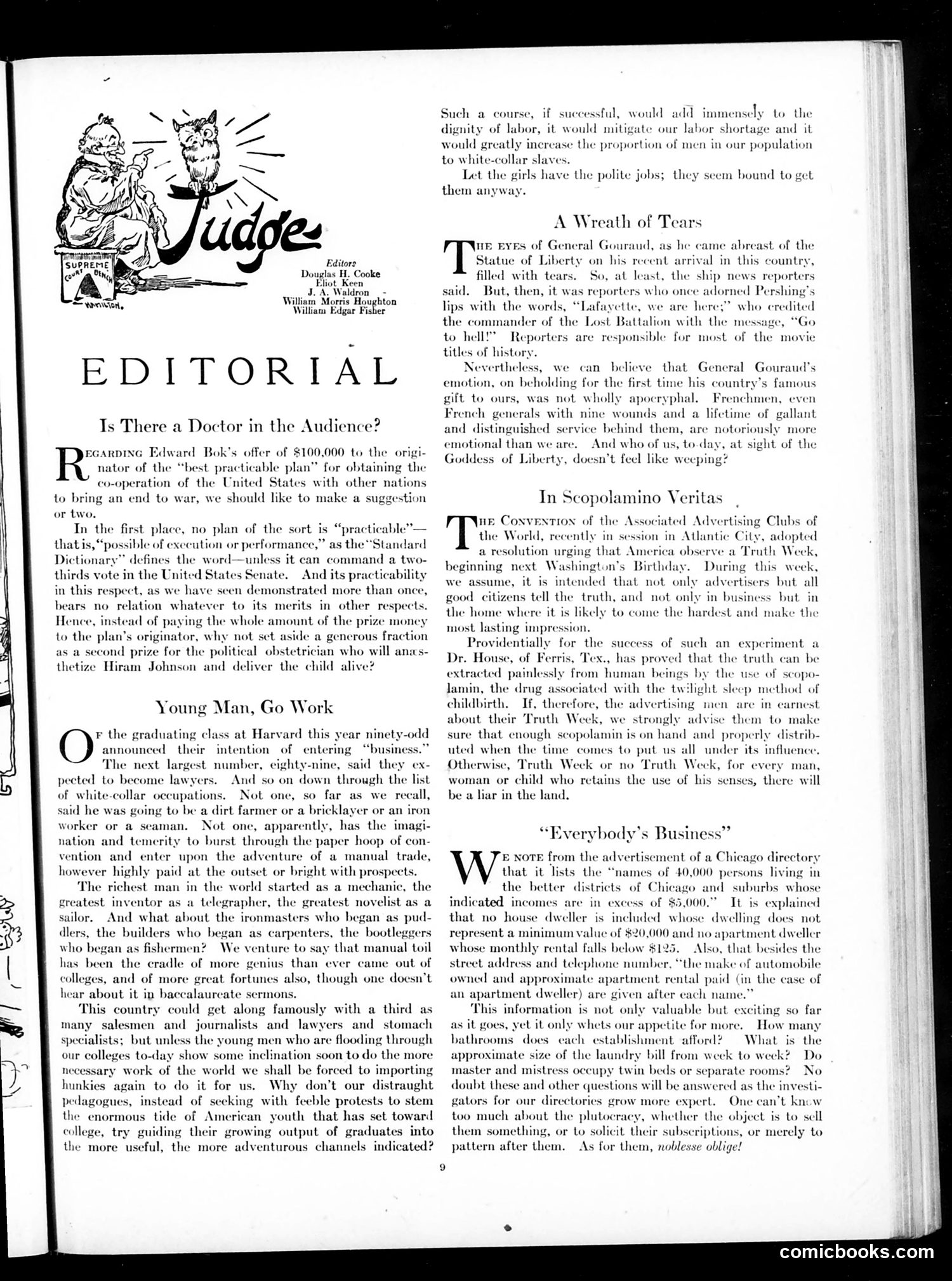 Judge — July 21, 1923 — page 11: Judge, 1923-07-21