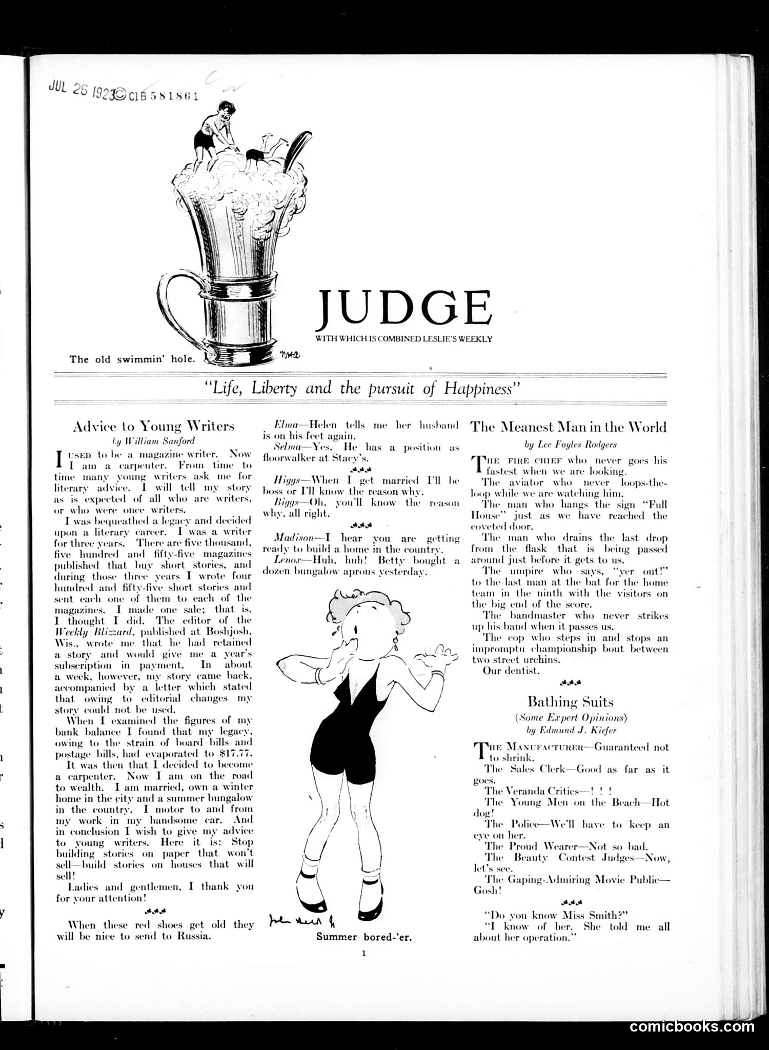 Judge — July 28, 1923 — page 3: Judge, 1923-07-28