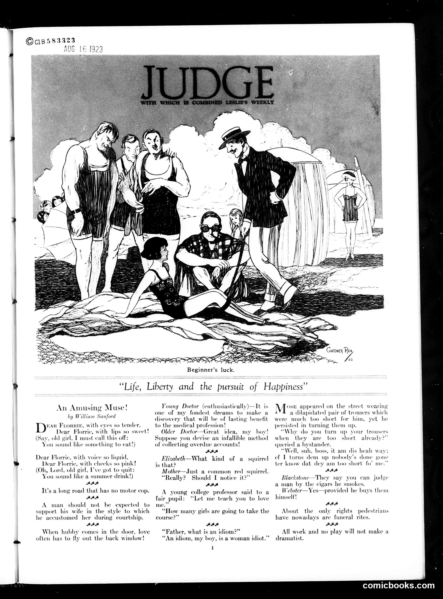 Judge — August 18, 1923 — page 3: Judge, 1923-08-18