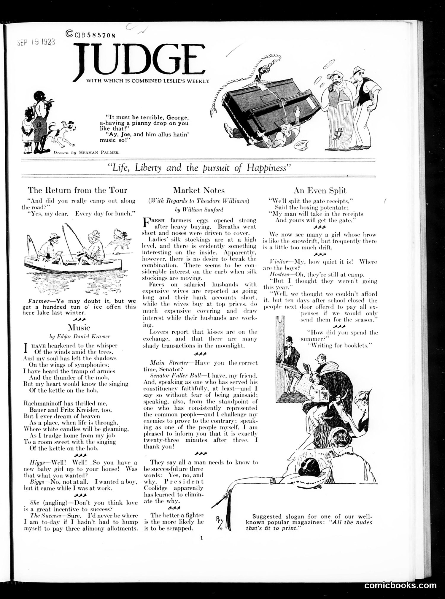 Judge — September 22, 1923 — page 3: Judge, 1923-09-22