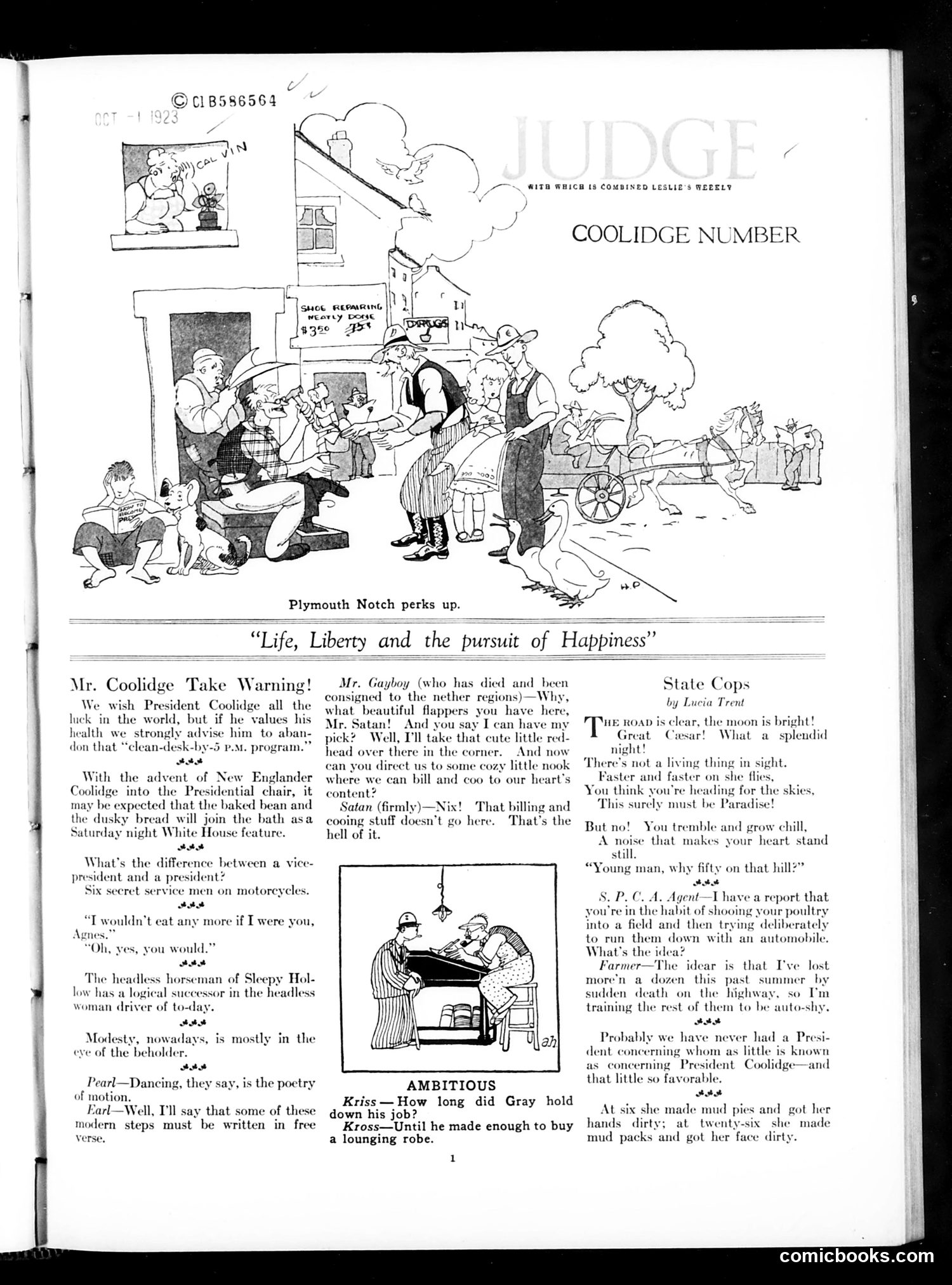Judge — September 29, 1923 — page 3: Judge, 1923-09-29