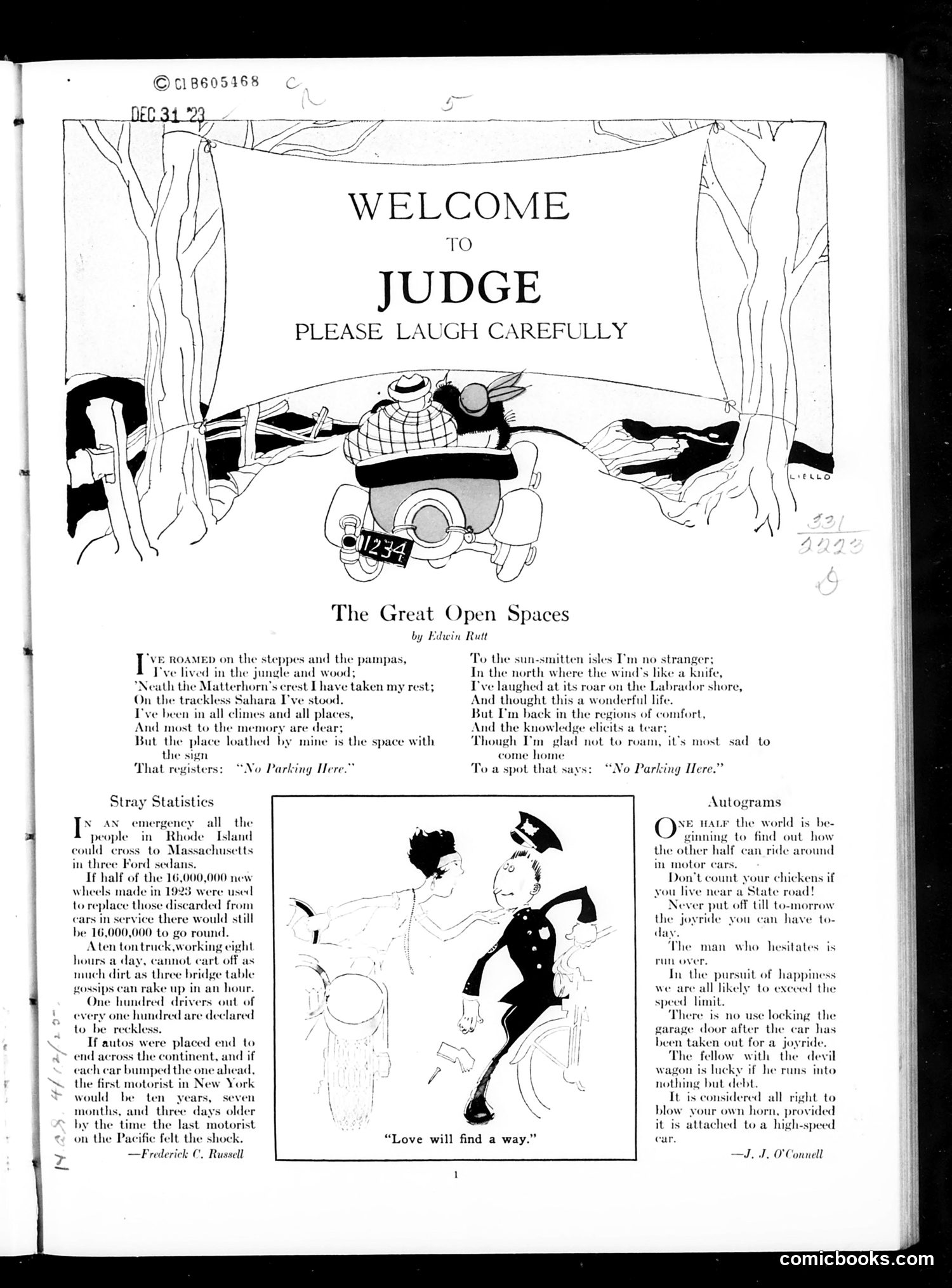 Judge — January 5, 1924 — page 3: Judge, 1924-01-05