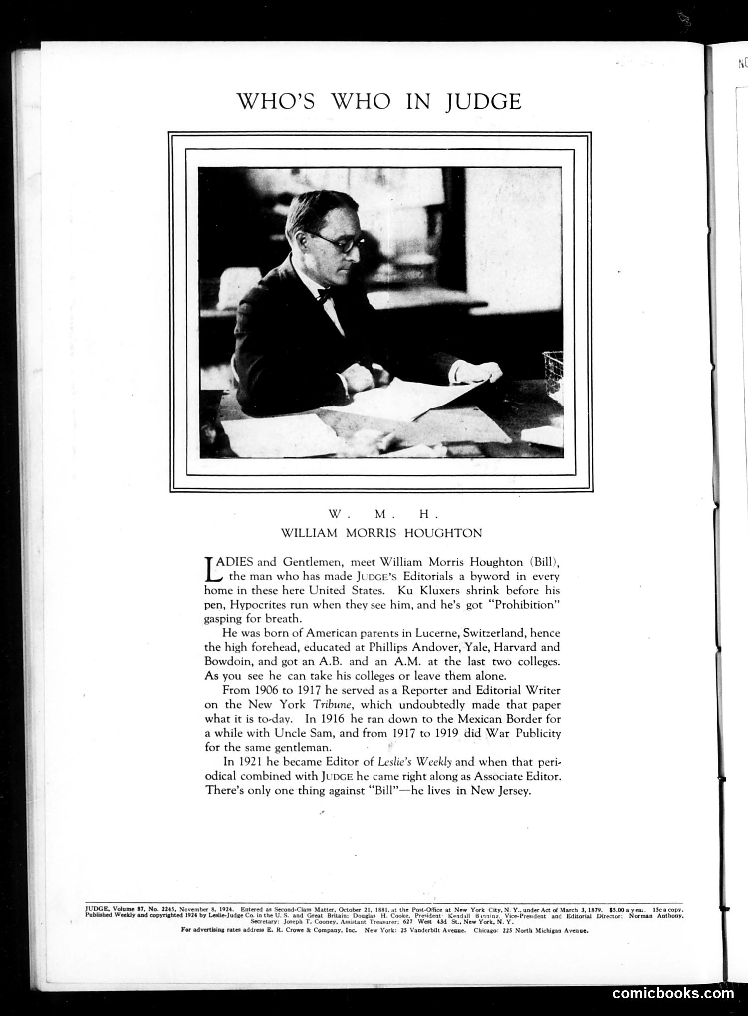 Judge — November 1, 1924 — page 2: Judge, 1924-11-01