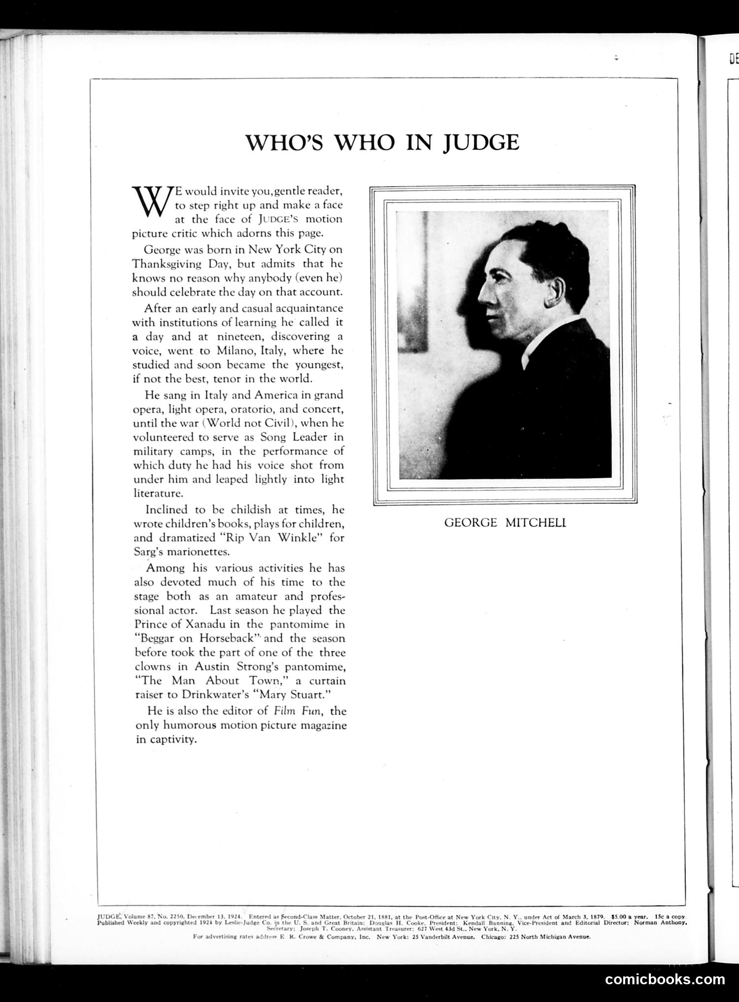 Judge — December 13, 1924 — page 2: Judge, 1924-12-13