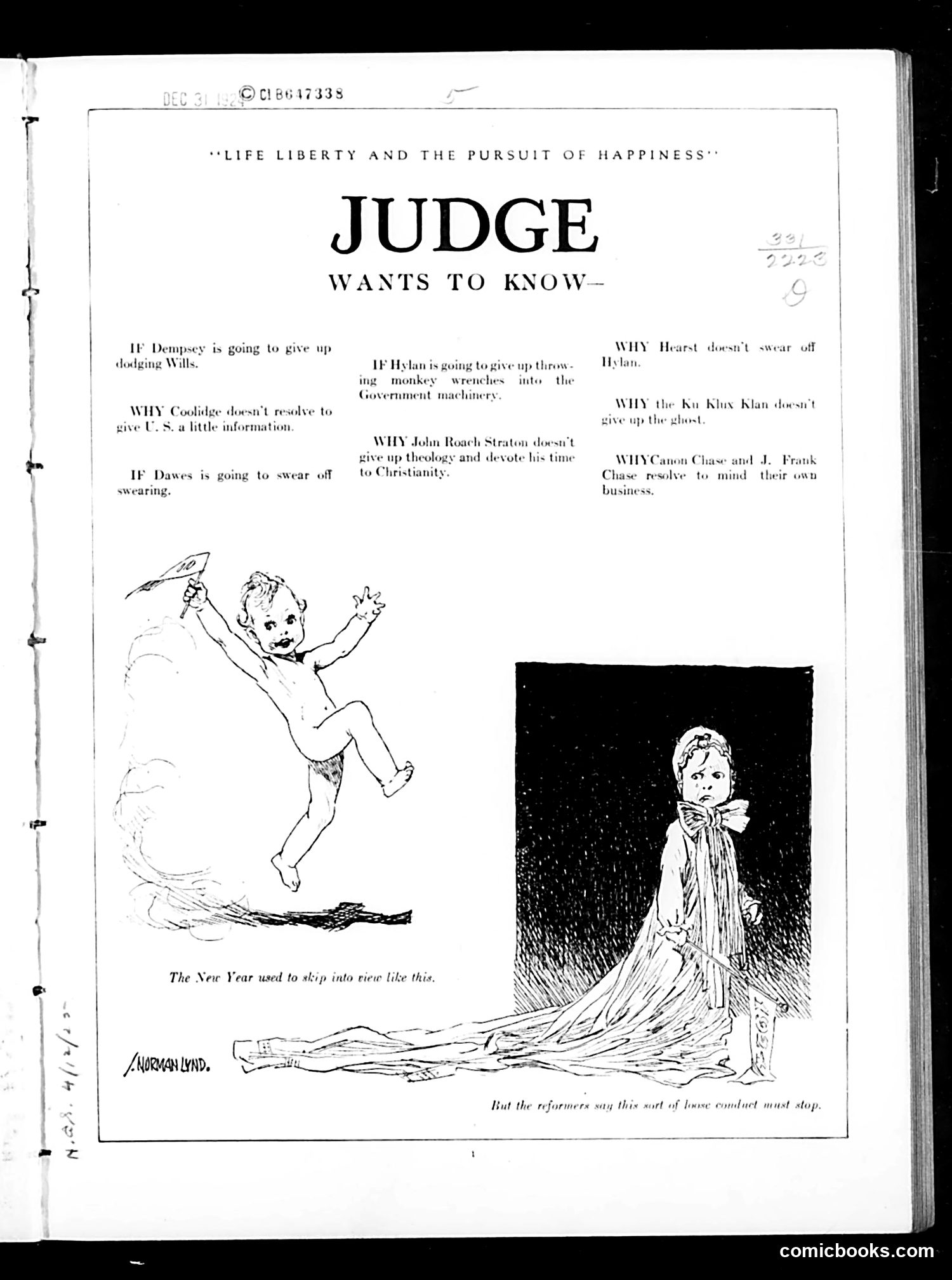 Judge — January 3, 1925 — page 3: Judge, 1925-01-03