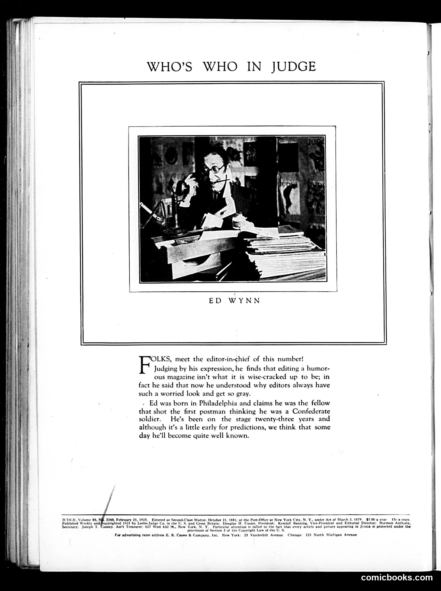 Judge — February 21, 1925 — page 2: Judge, 1925-02-21