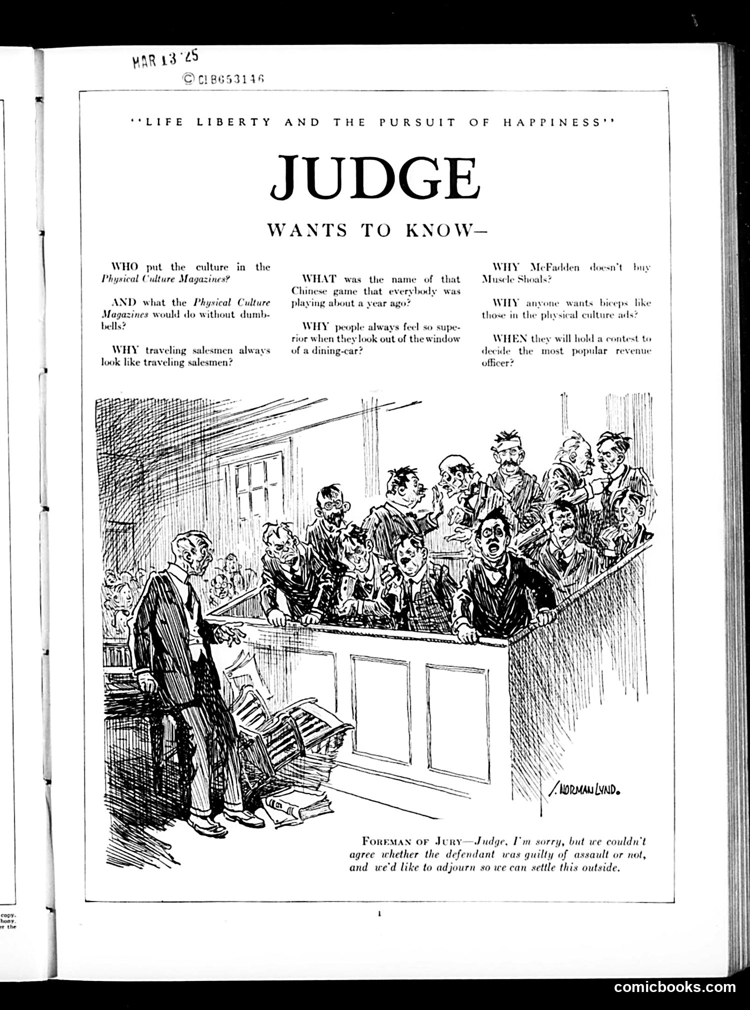 Judge — March 14, 1925 — page 3: Judge, 1925-03-14