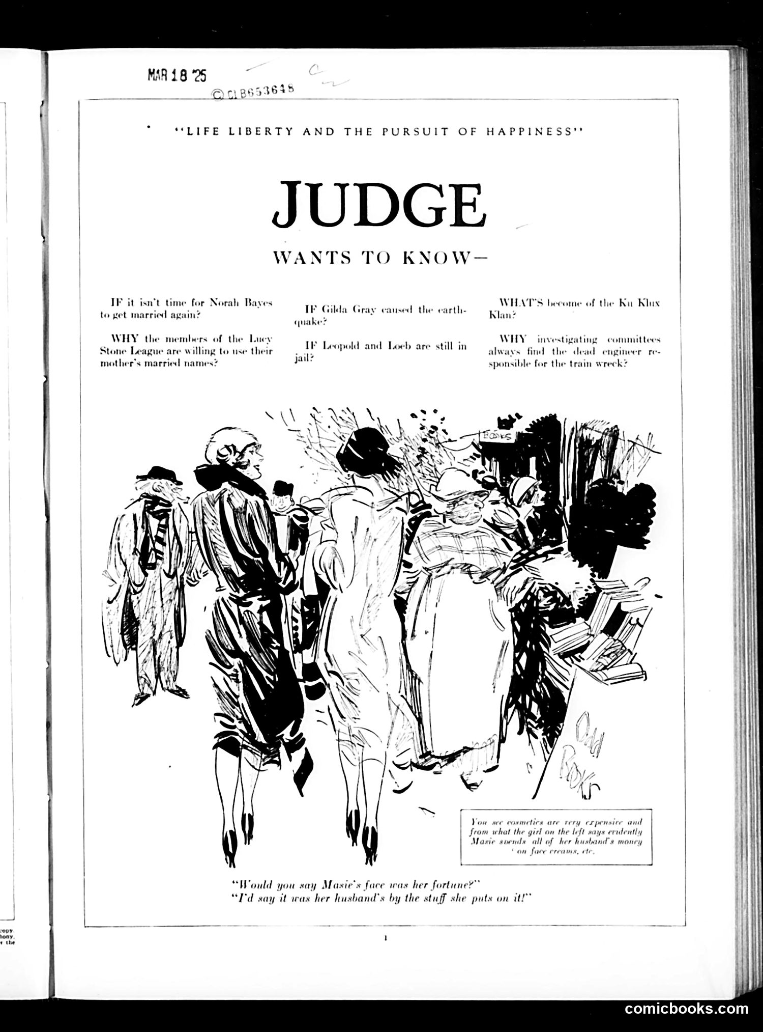Judge — March 21, 1925 — page 3: Judge, 1925-03-21