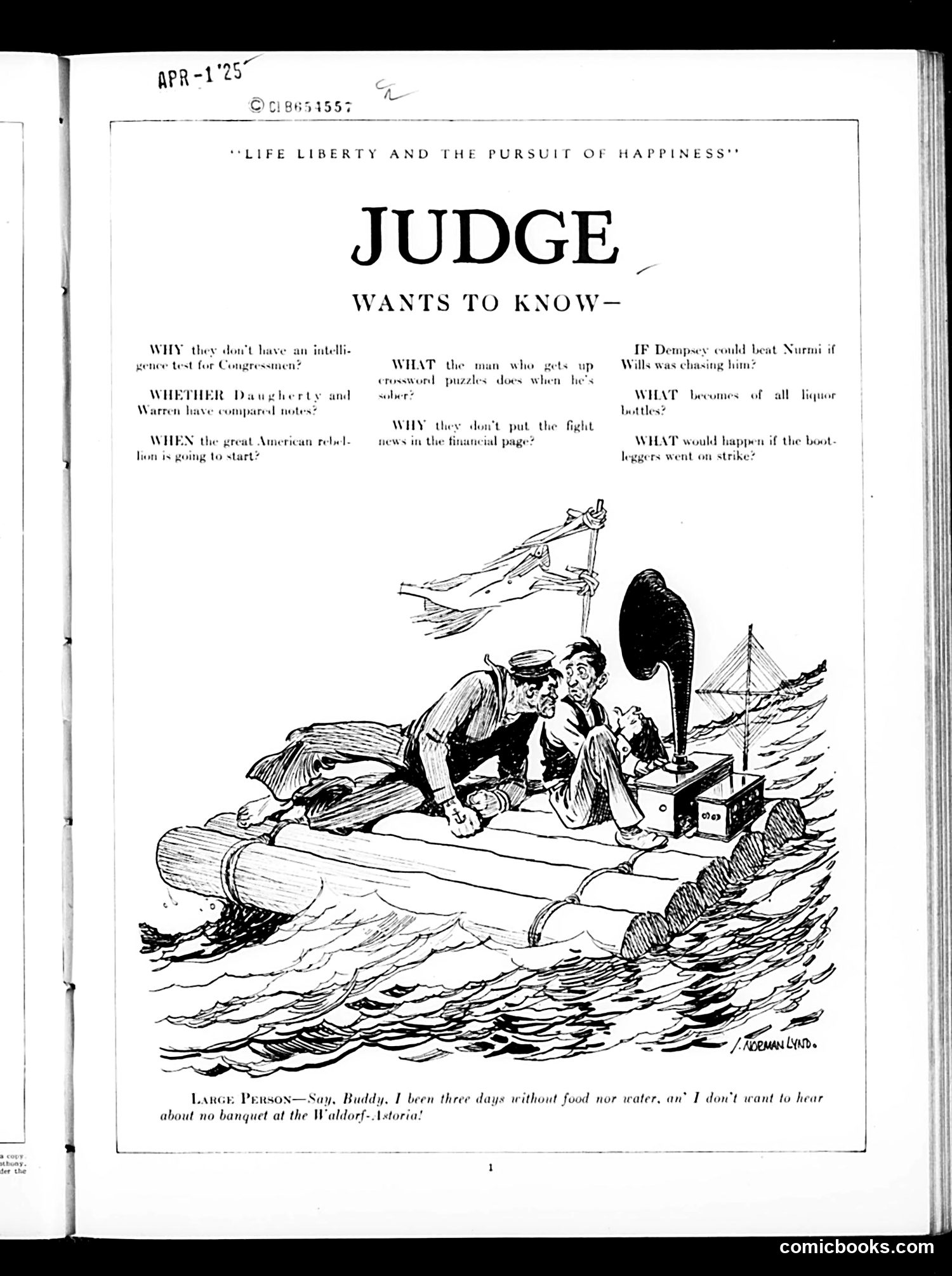 Judge — April 4, 1925 — page 3: Judge, 1925-04-04