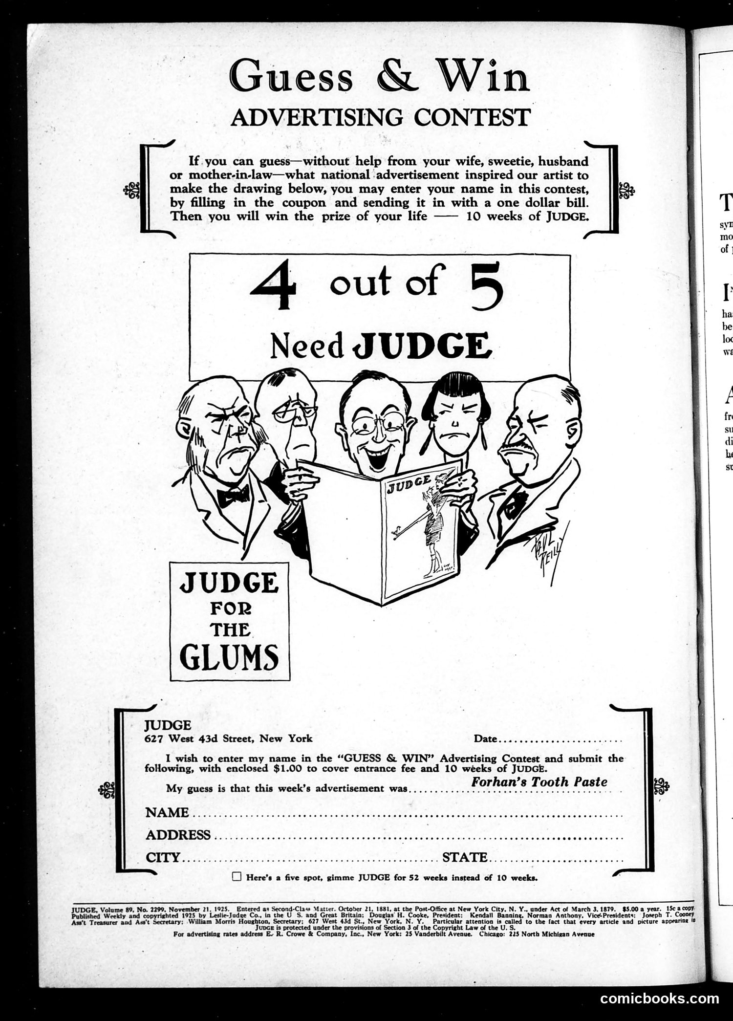 Judge — November 21, 1925 — page 2: Judge, 1925-11-21