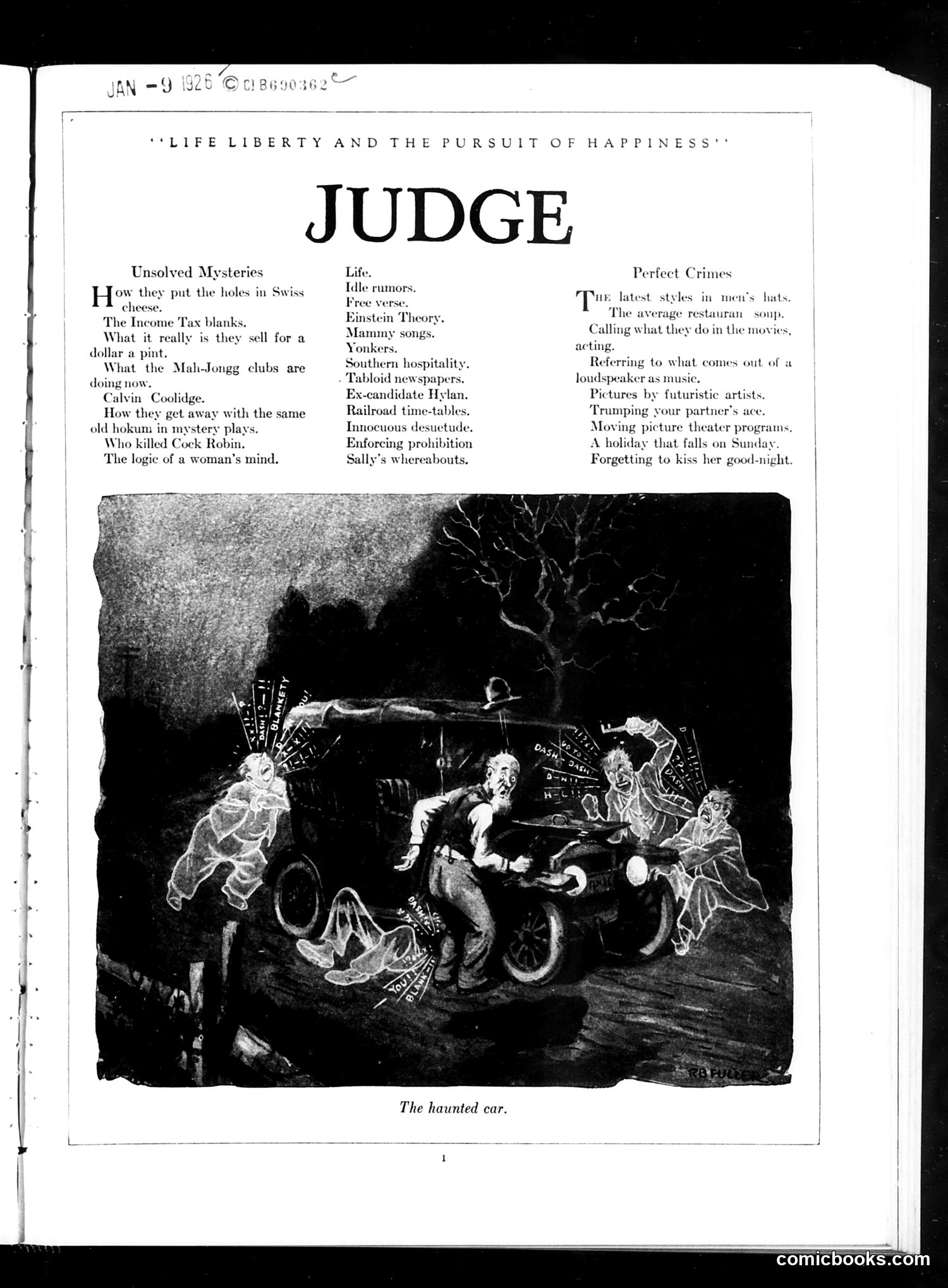 Judge — January 9, 1926 — page 3: Judge, 1926-01-09