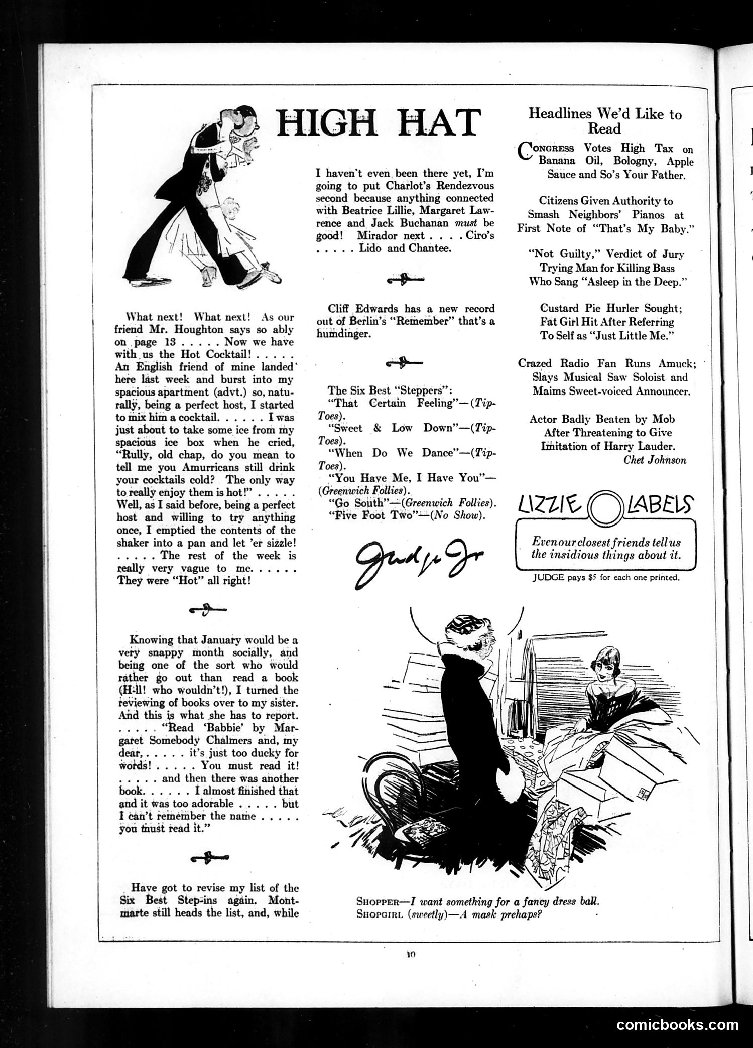 Judge — January 23, 1926 — page 12: Judge, 1926-01-23