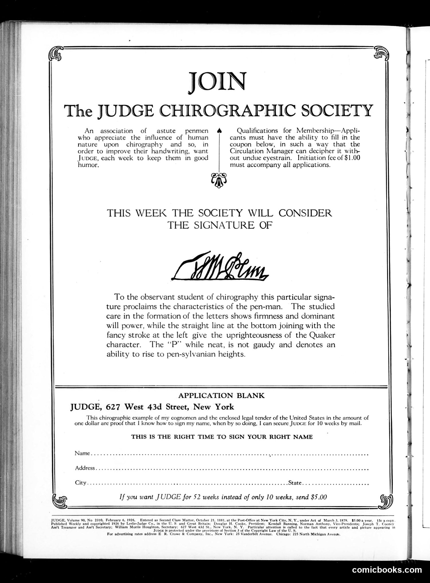 Judge — February 6, 1926 — page 2: Judge, 1926-02-06