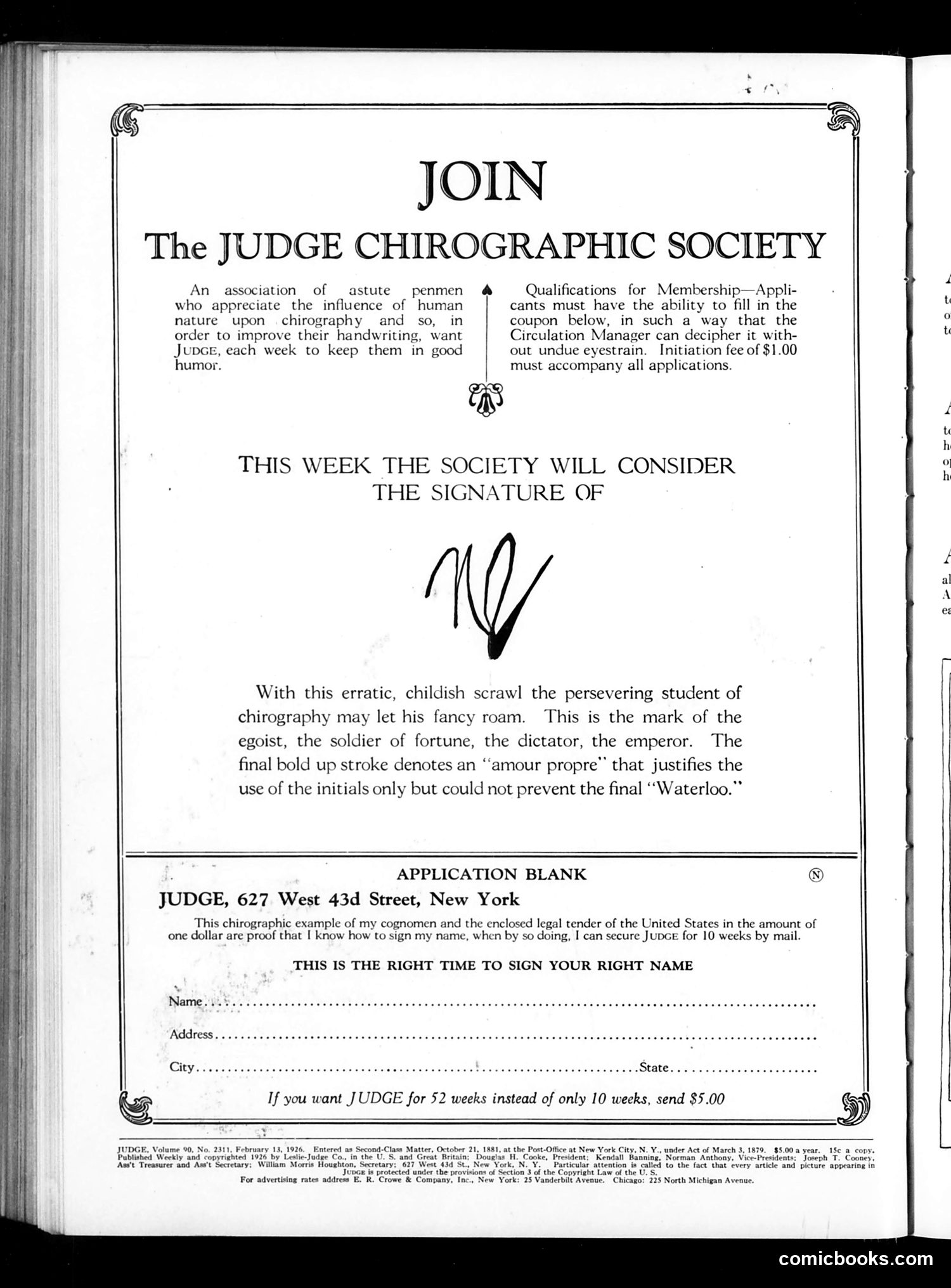 Judge — February 13, 1926 — page 2: Judge, 1926-02-13