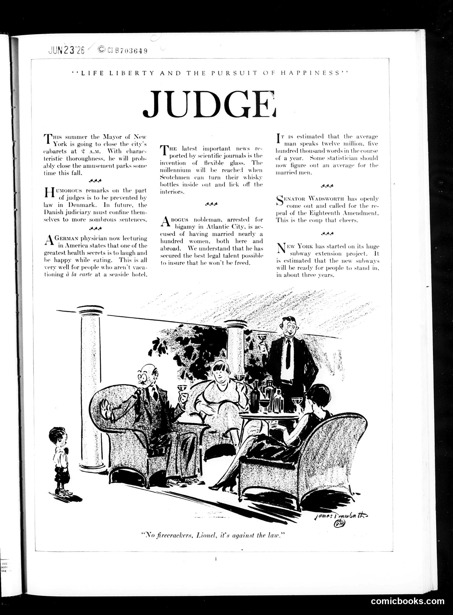 Judge — June 26, 1926 — page 3: Judge, 1926-06-26