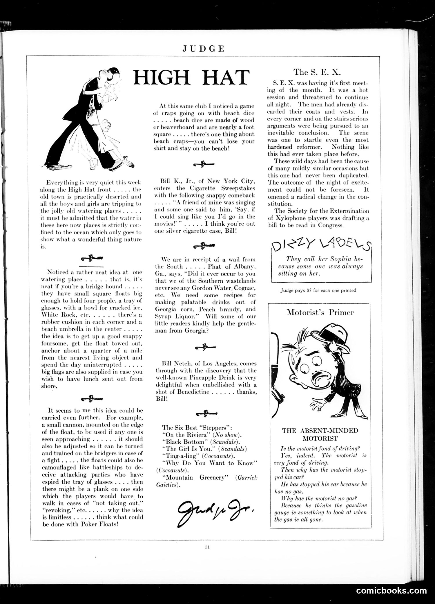 Judge — July 24, 1926 — page 13: Judge, 1926-07-24