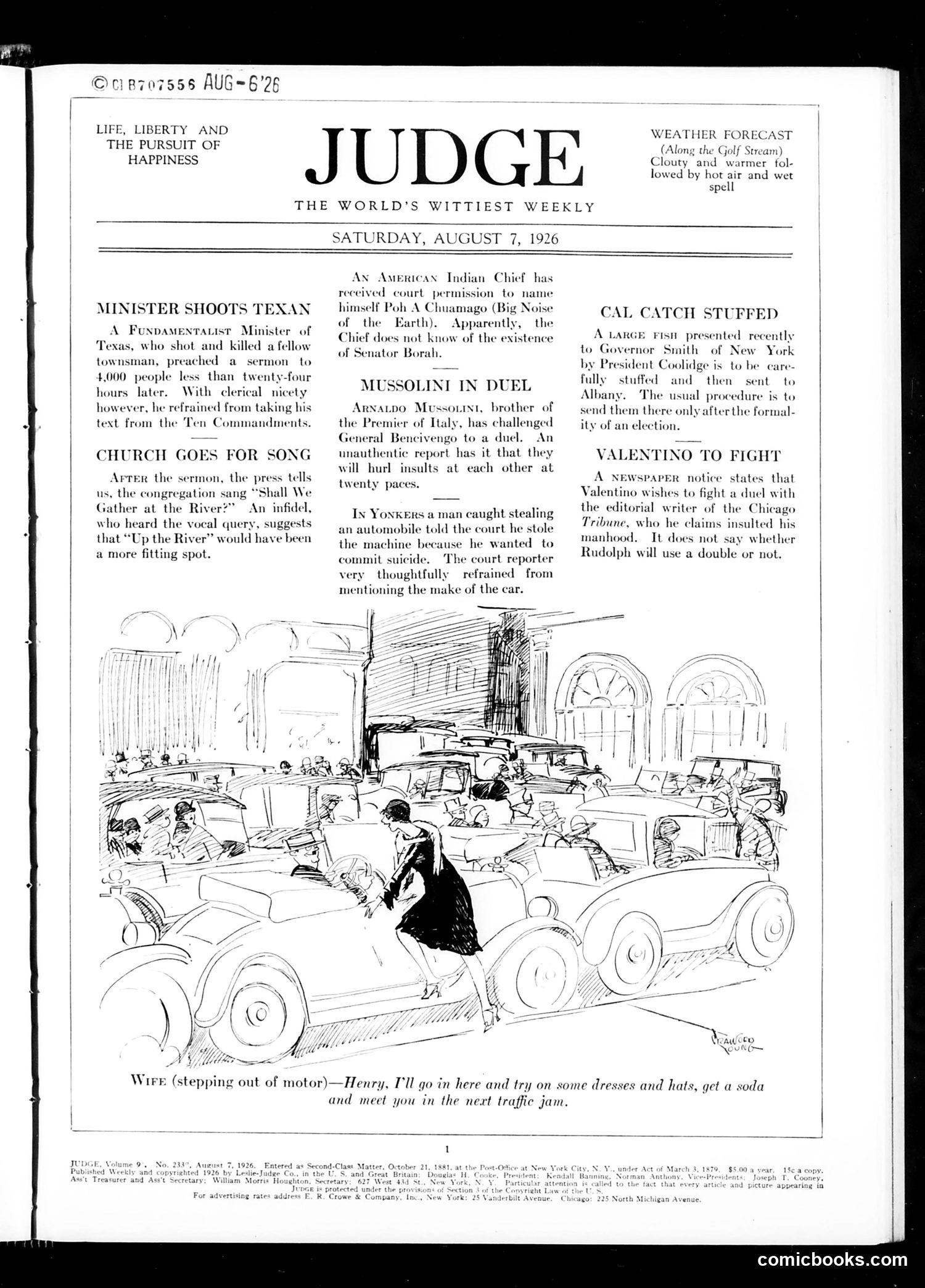 Judge — August 7, 1926 — page 3: Judge, 1926-08-07