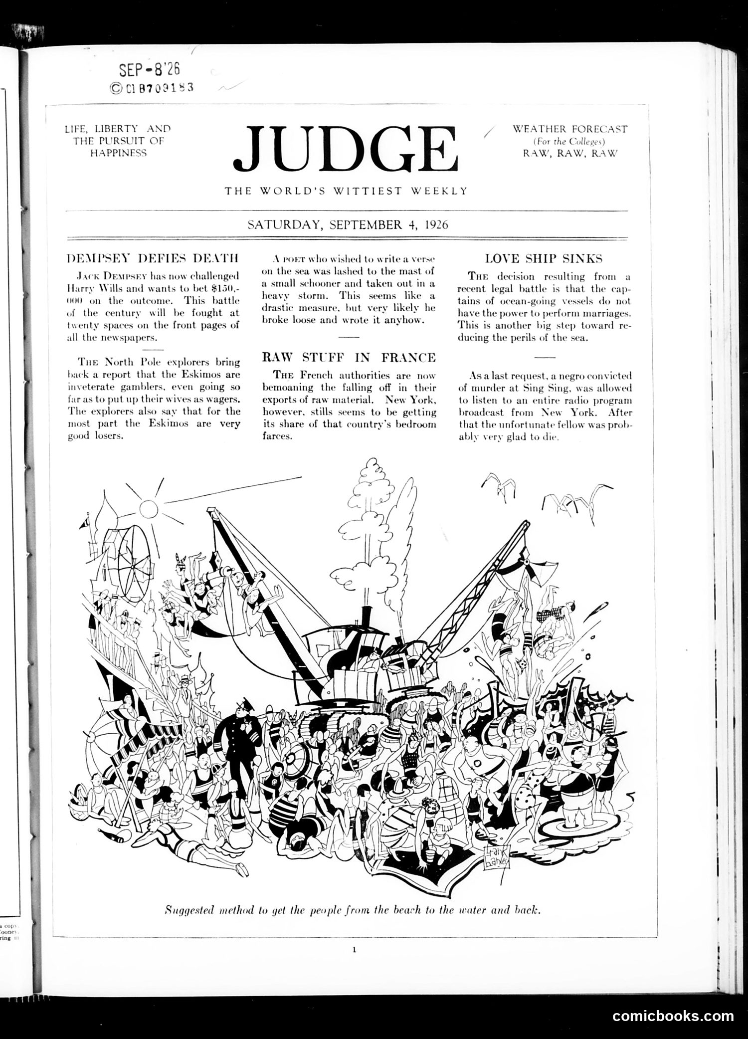 Judge — September 4, 1926 — page 3: Judge, 1926-09-04
