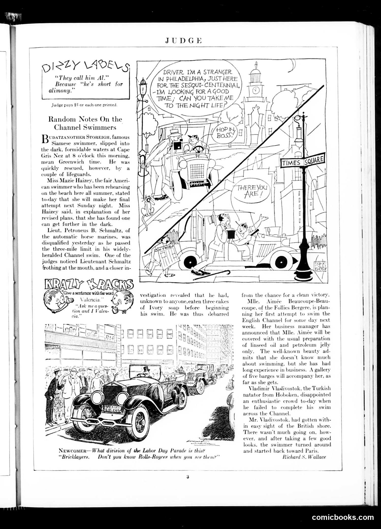 Judge — September 4, 1926 — page 5: Judge, 1926-09-04