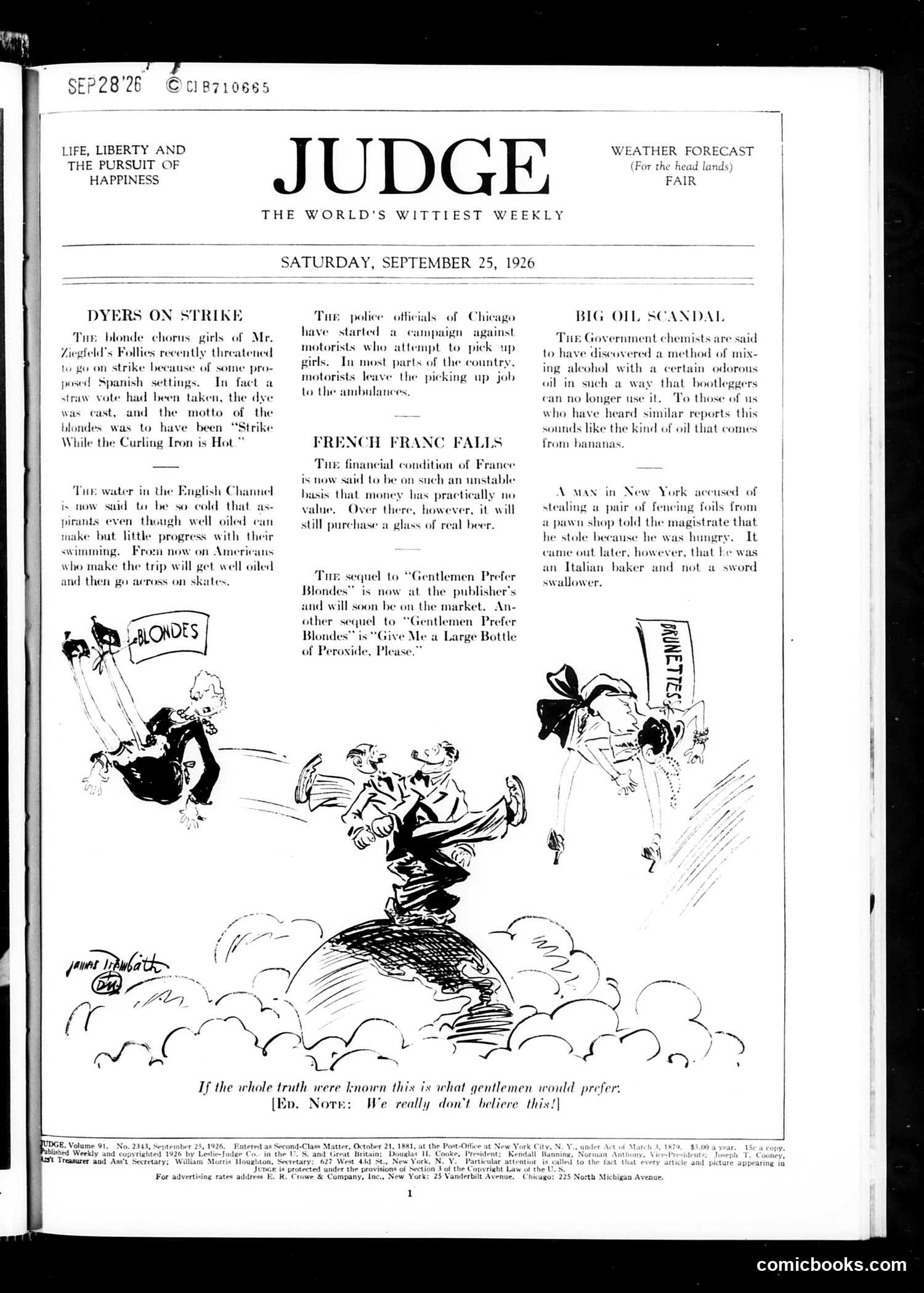 Judge — September 25, 1926 — page 3: Judge, 1926-09-25
