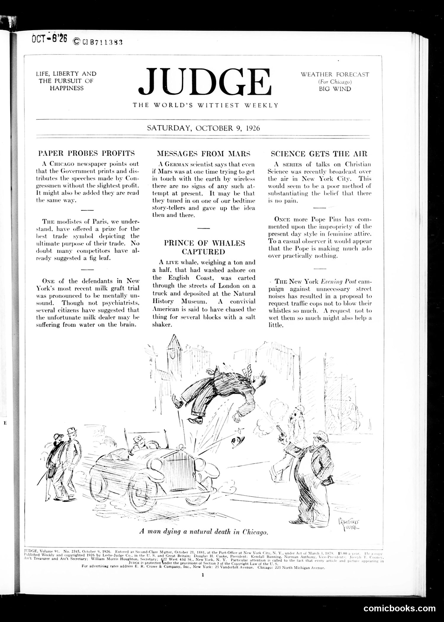Judge — October 9, 1926 — page 3: Judge, 1926-10-09