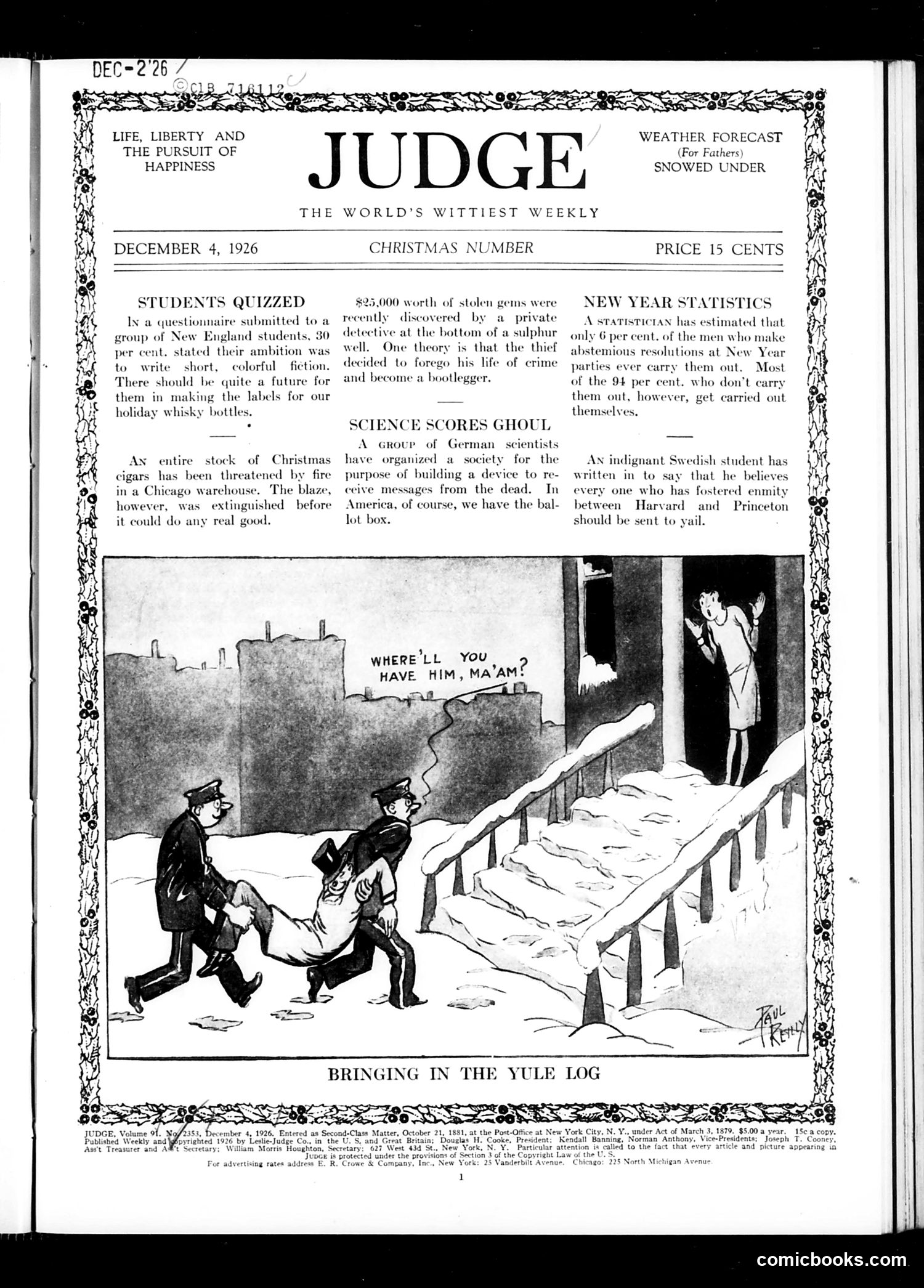 Judge — December 4, 1926 — page 3: Judge, 1926-12-04
