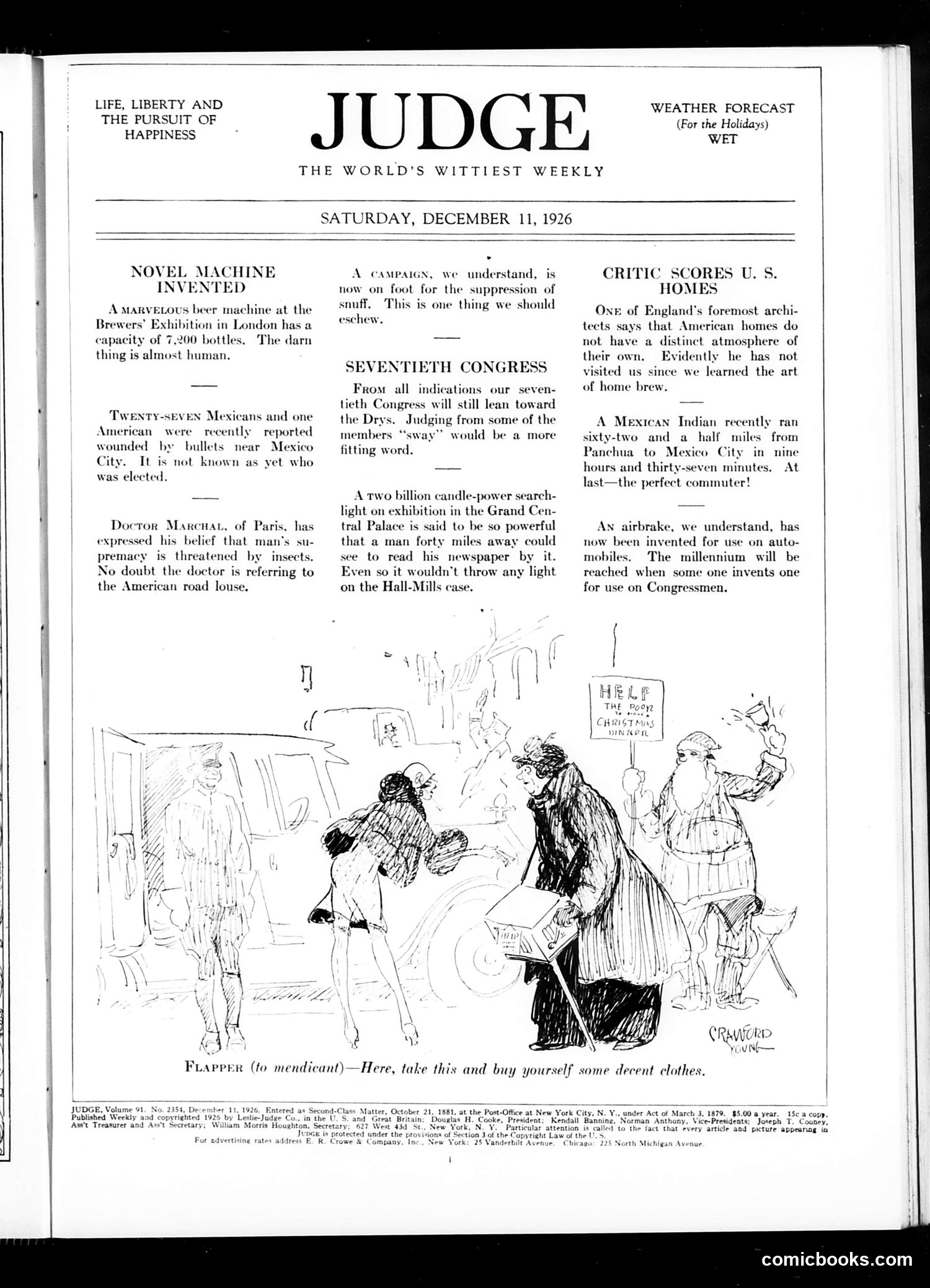 Judge — December 11, 1926 — page 3: Judge, 1926-12-11