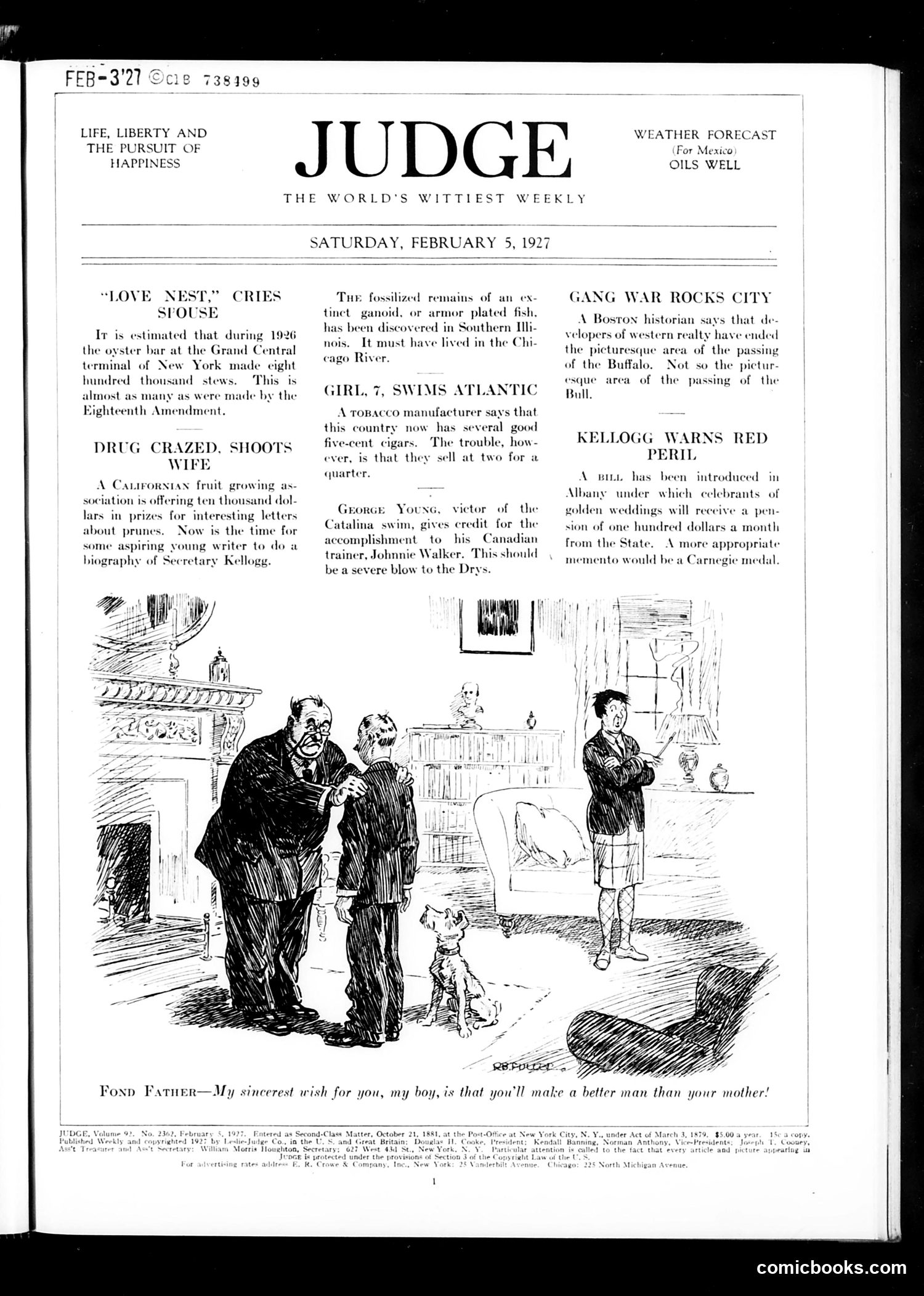 Judge — February 5, 1927 — page 3: Judge, 1927-02-05