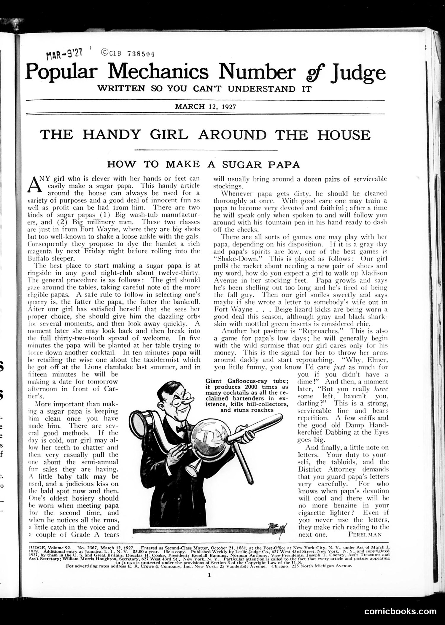 Judge — March 12, 1927 — page 3: Judge, 1927-03-12