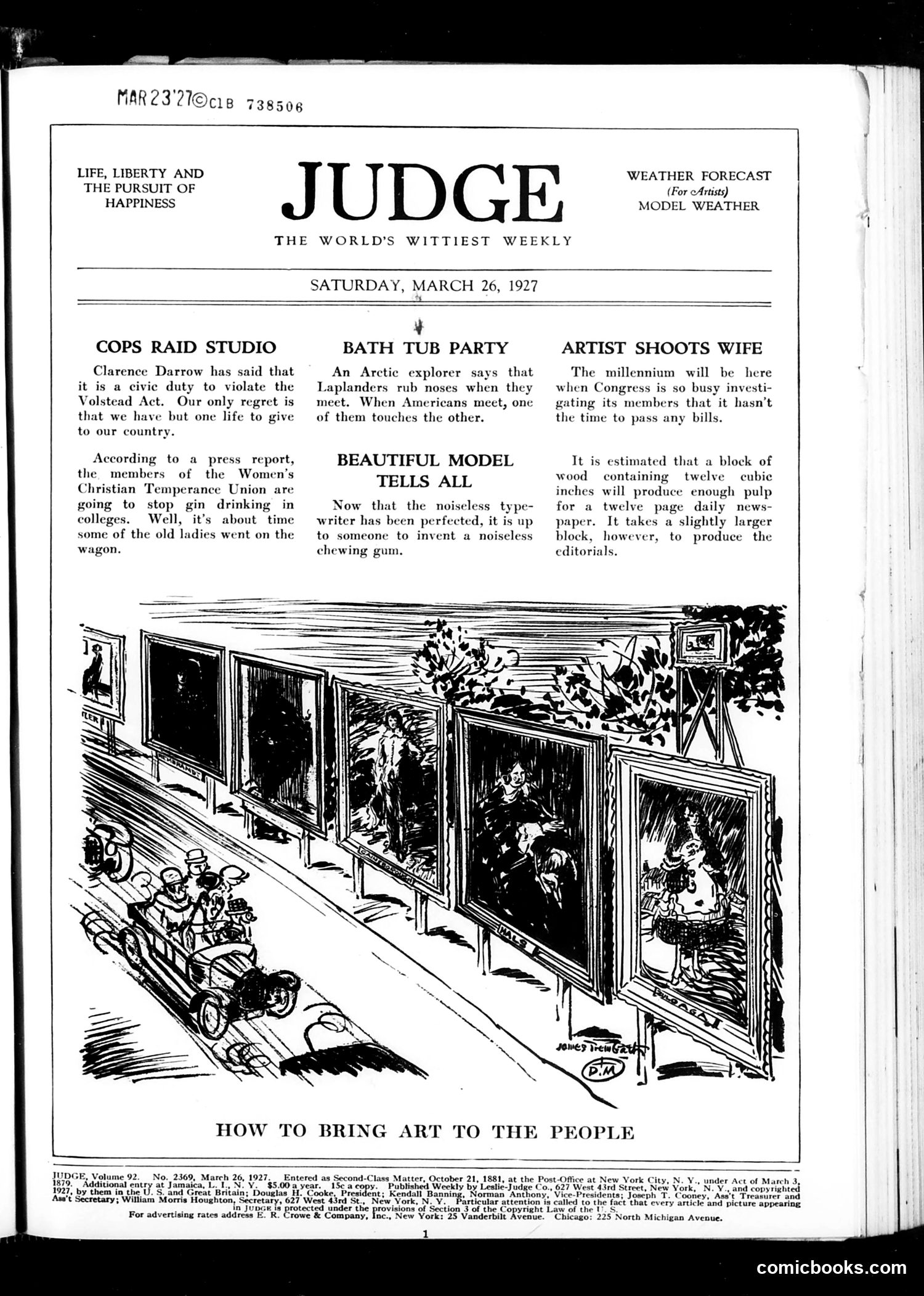 Judge — March 26, 1927 — page 3: Judge, 1927-03-26