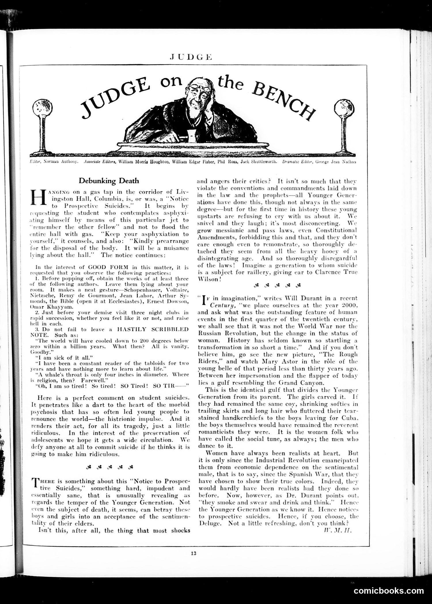 Judge — April 9, 1927 — page 15: Judge, 1927-04-09