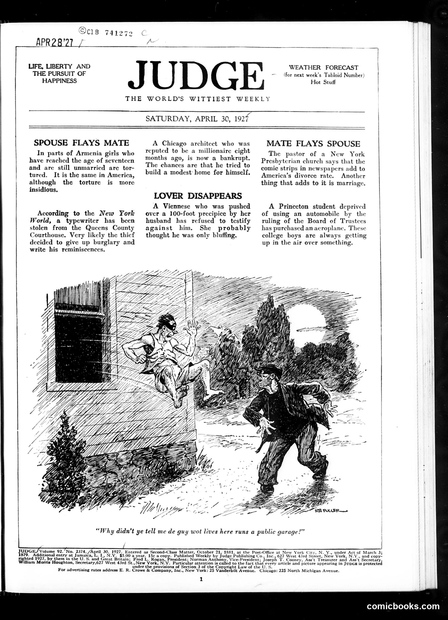 Judge — April 30, 1927 — page 3: Judge, 1927-04-30