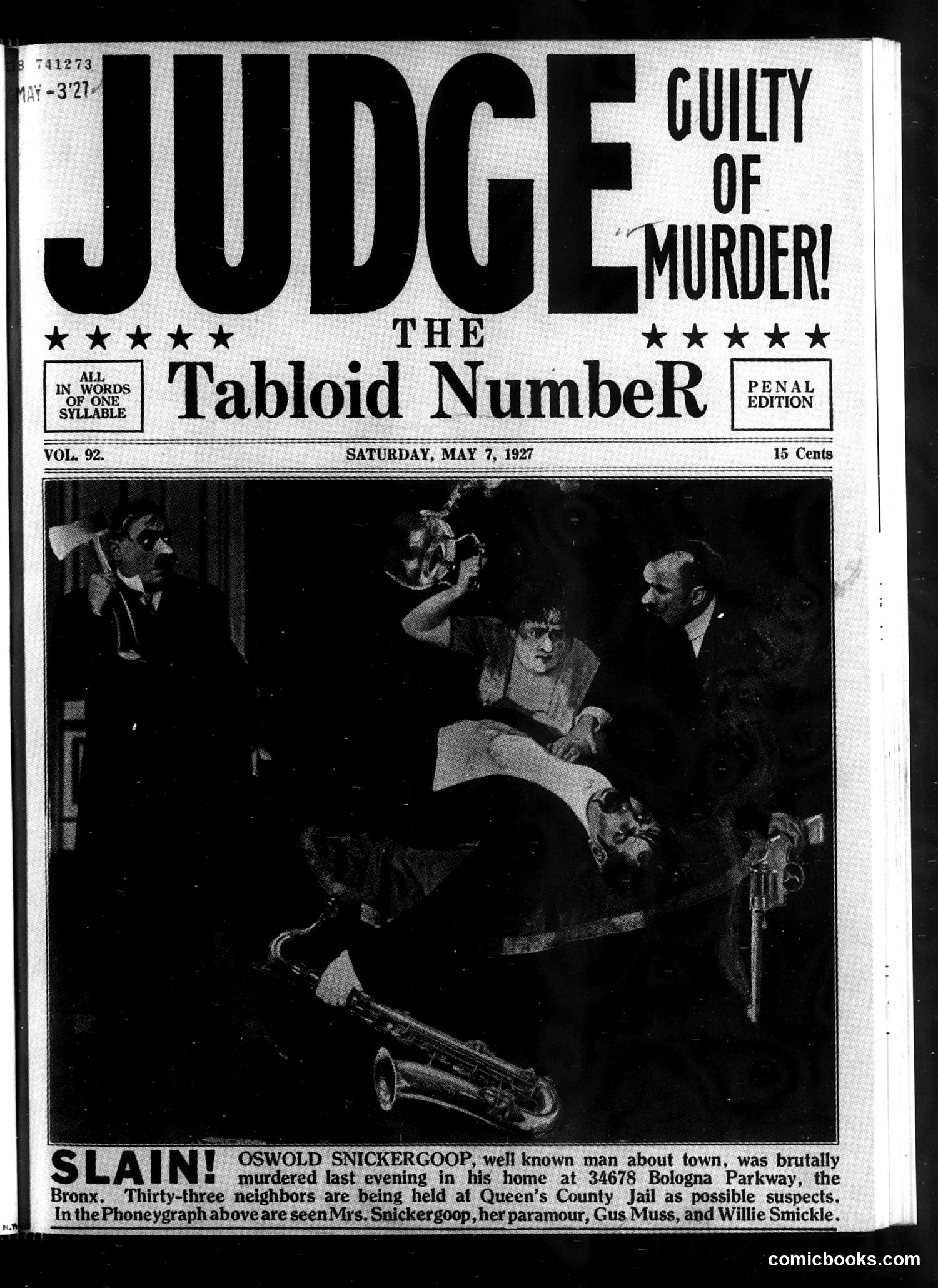 Judge — May 7, 1927 — page 1: Judge, 1927-05-07