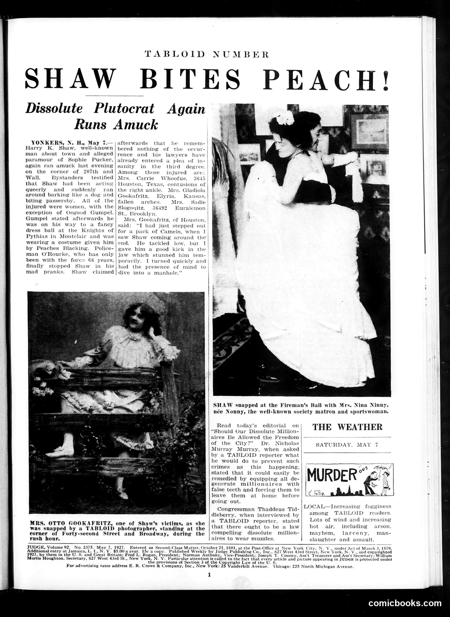Judge — May 7, 1927 — page 3: Judge, 1927-05-07