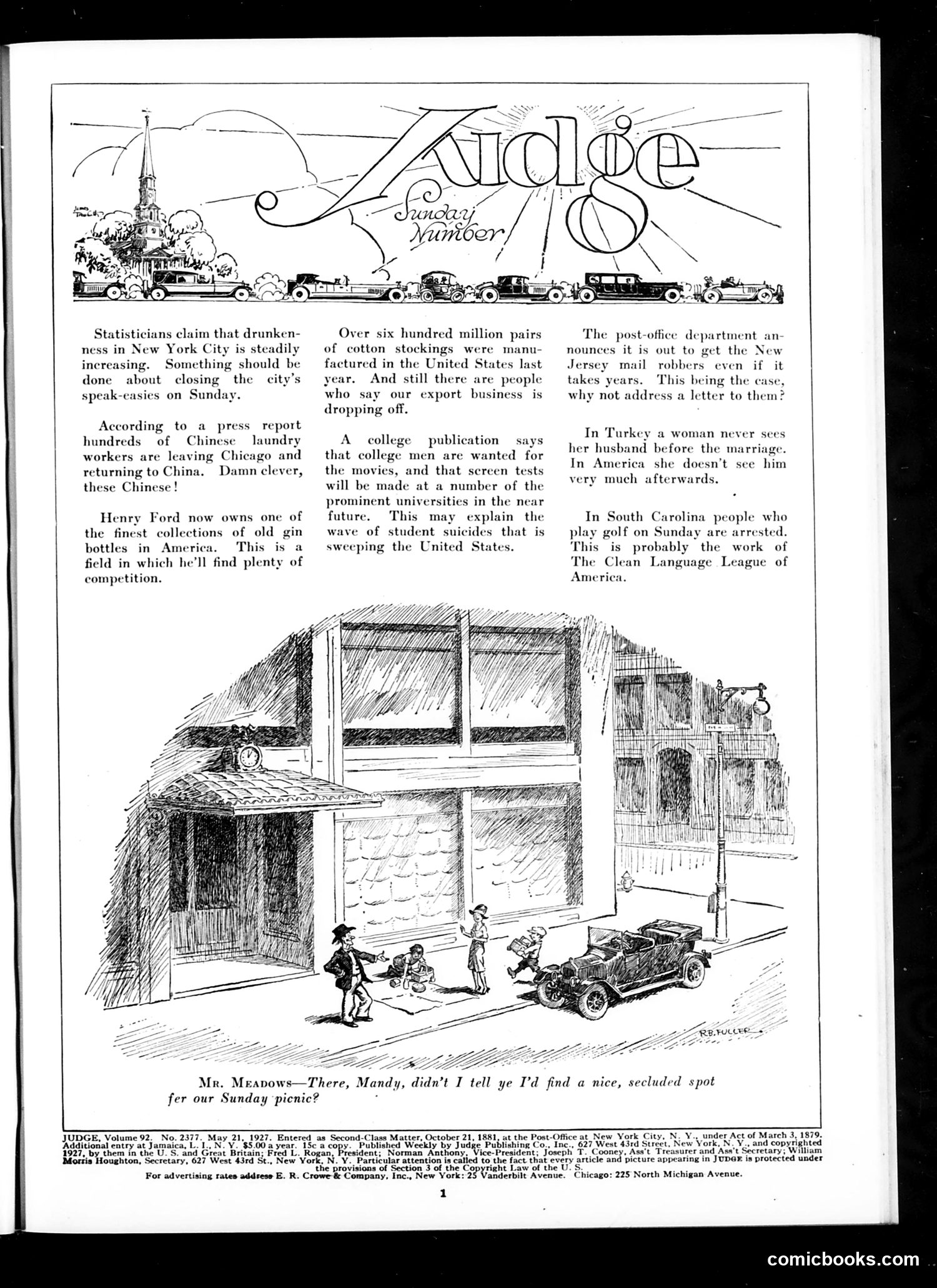 Judge — May 21, 1927 — page 3: Judge, 1927-05-21
