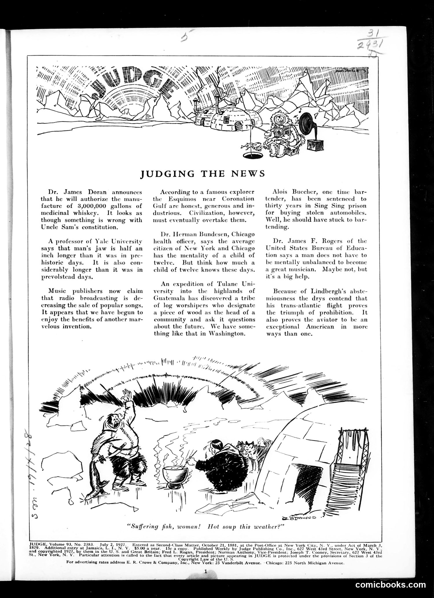 Judge — July 2, 1927 — page 3: Judge, 1927-07-02