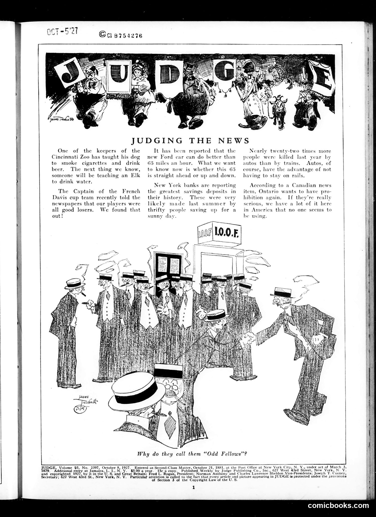Judge — October 8, 1927 — page 3: Judge, 1927-10-08