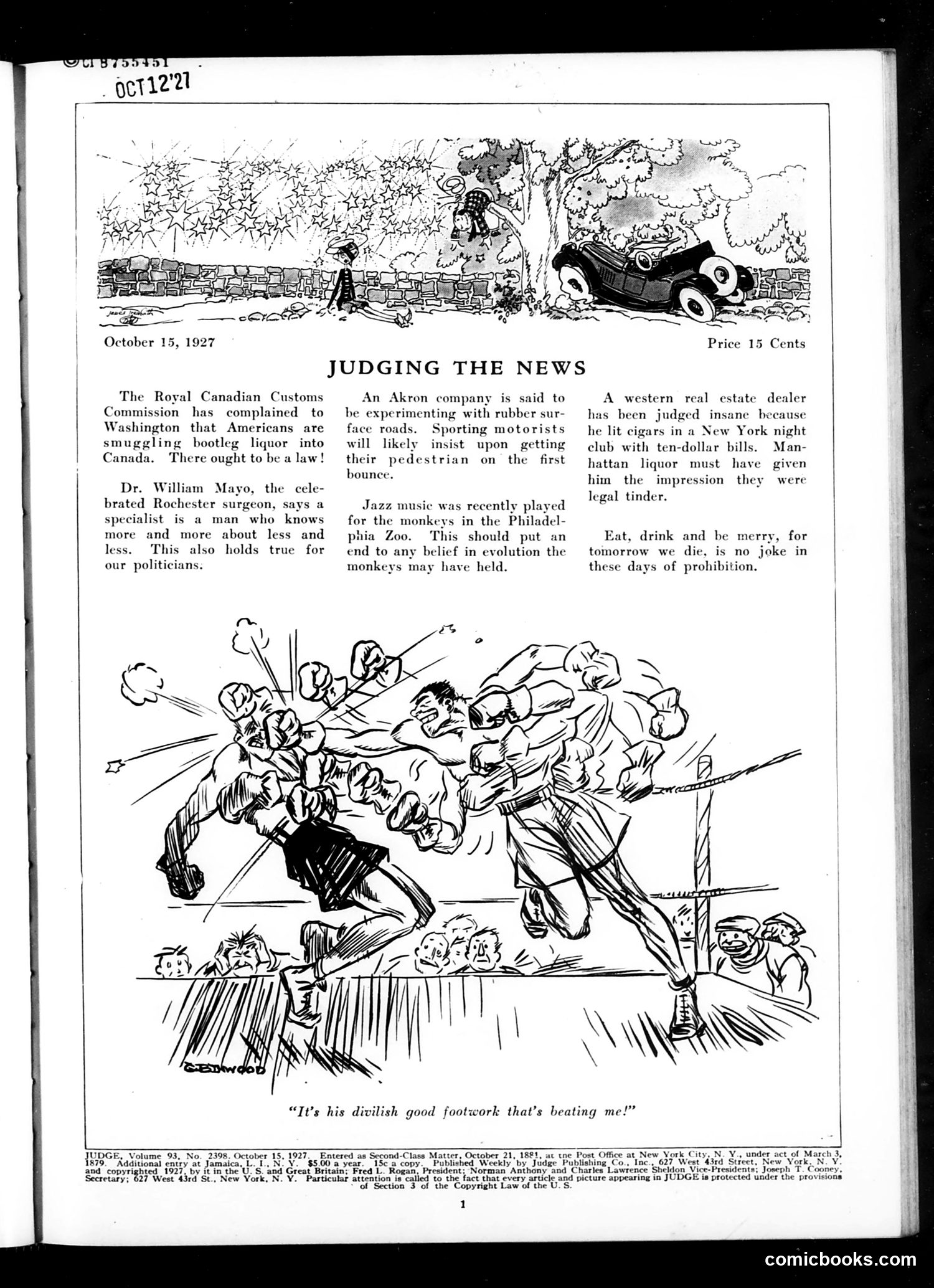 Judge — October 15, 1927 — page 3: Judge, 1927-10-15