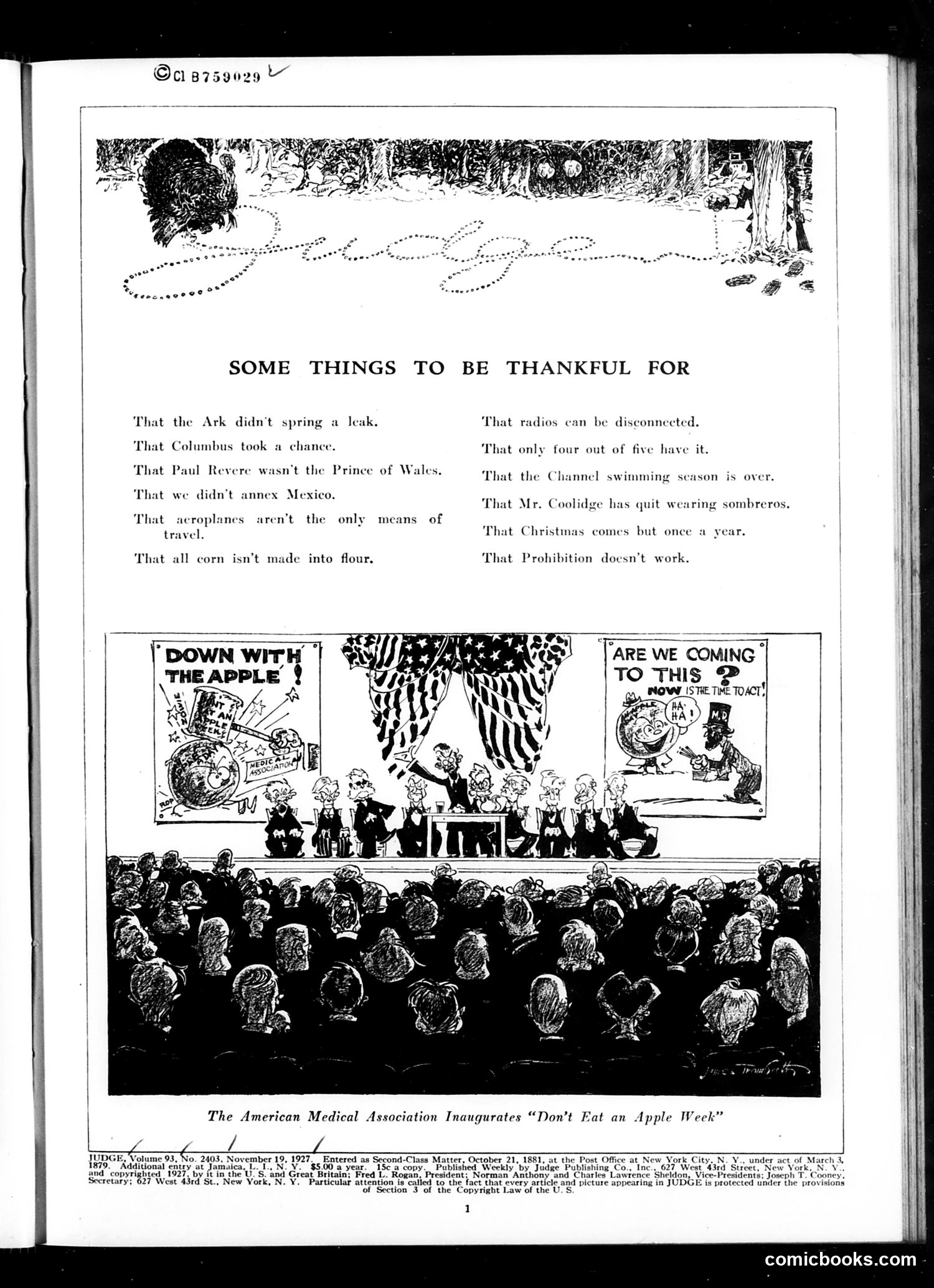 Judge — November 12, 1927 — page 3: Judge, 1927-11-12