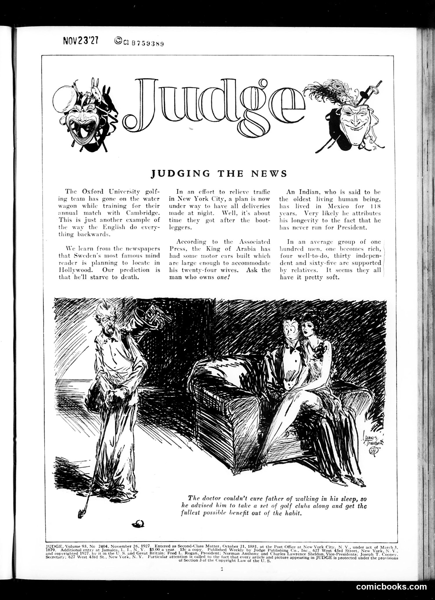 Judge — November 19, 1927 — page 3: Judge, 1927-11-19