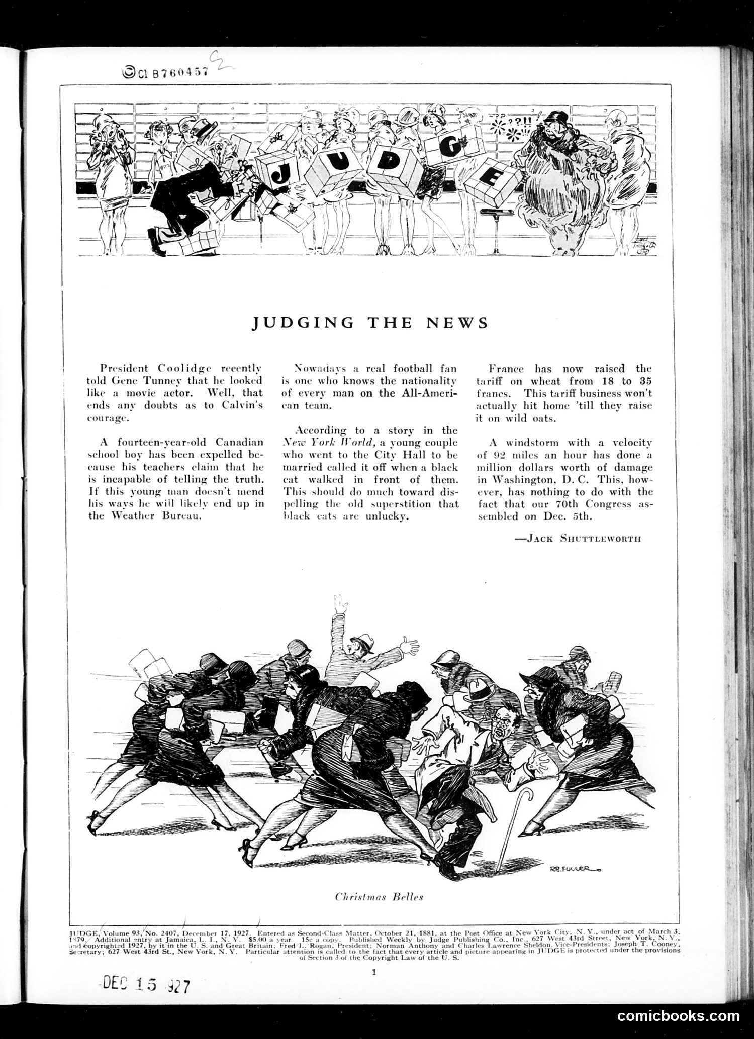 Judge — December 10, 1927 — page 3: Judge, 1927-12-10