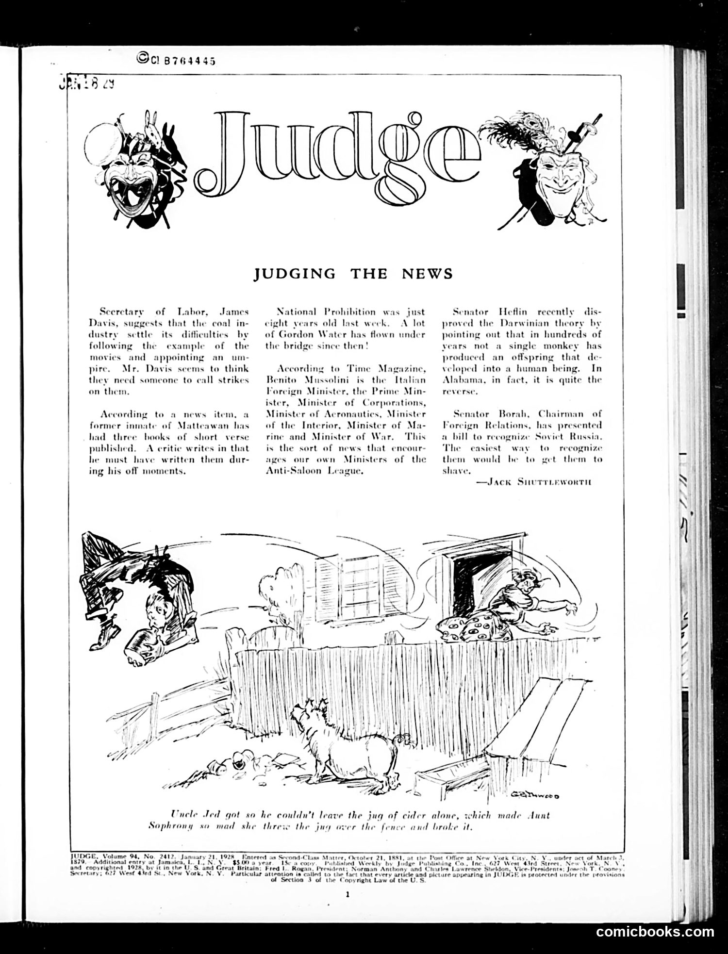Judge — January 21, 1928 — page 3: Judge, 1928-01-21