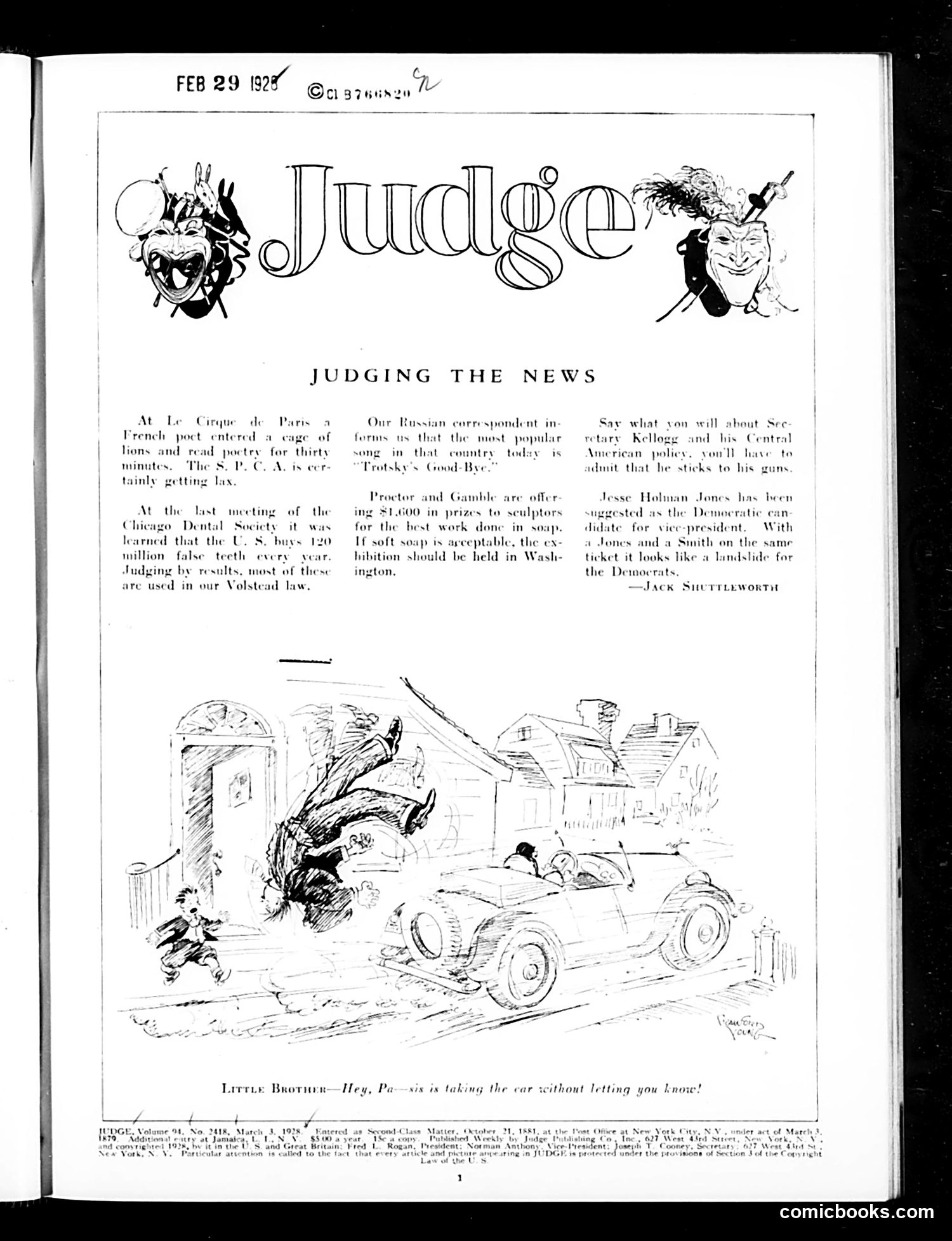 Judge — March 3, 1928 — page 3: Judge, 1928-03-03